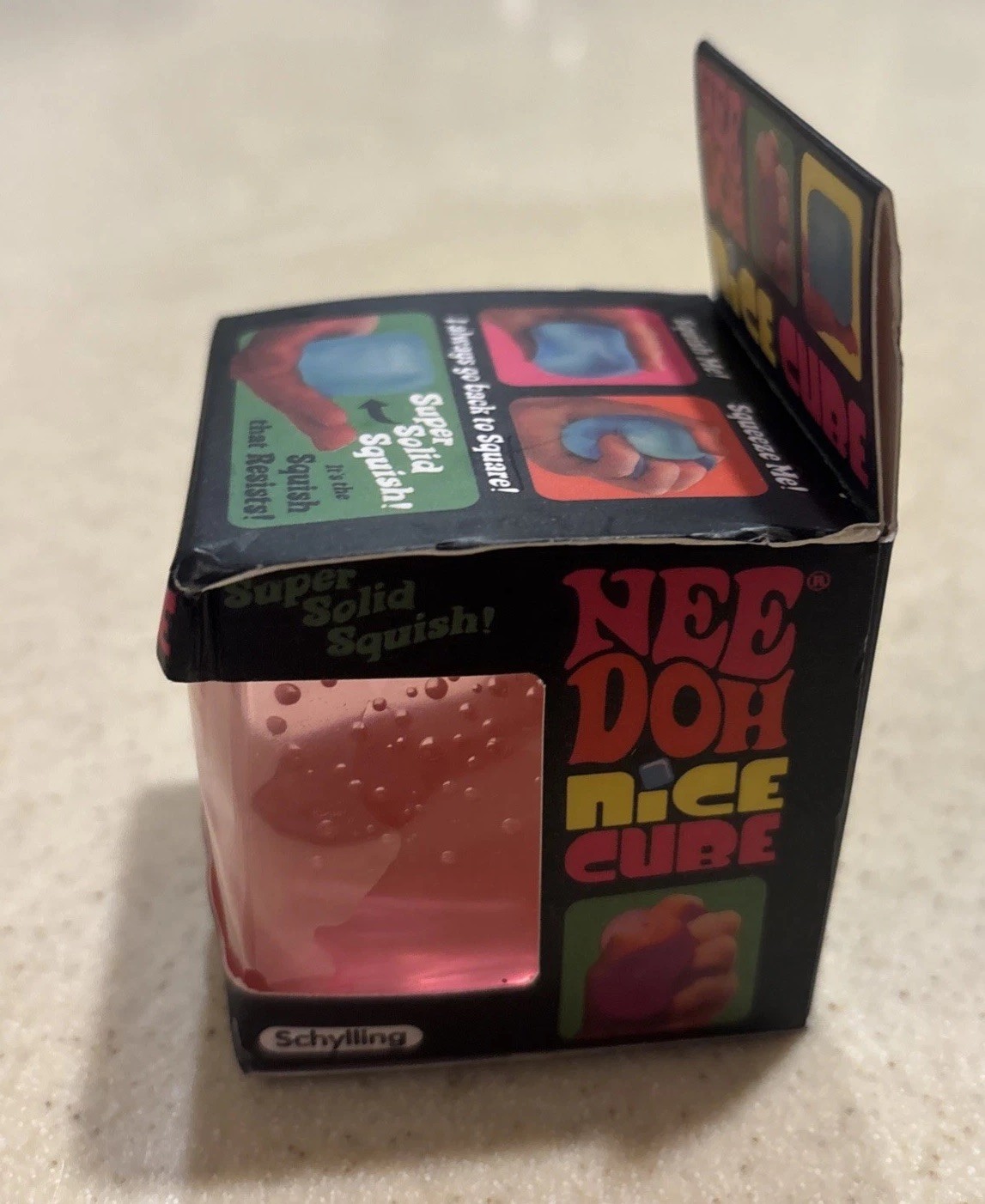 HOT 🔥 NeeDoh Nice Cube Nee Doh Squishy Clear Cube 🩷 Pink!