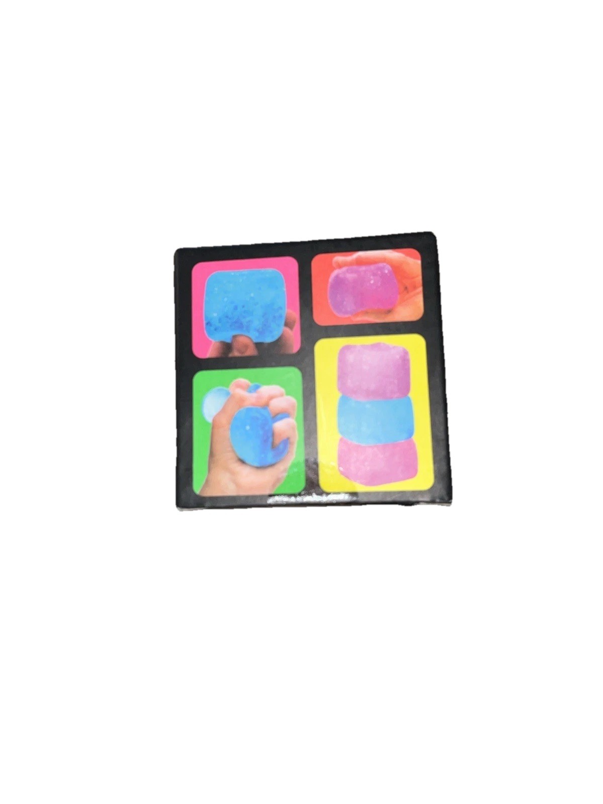 NeeDoh Nice Cube Glitter and Glow Nee Doh Squishy BLUE Box Damage
