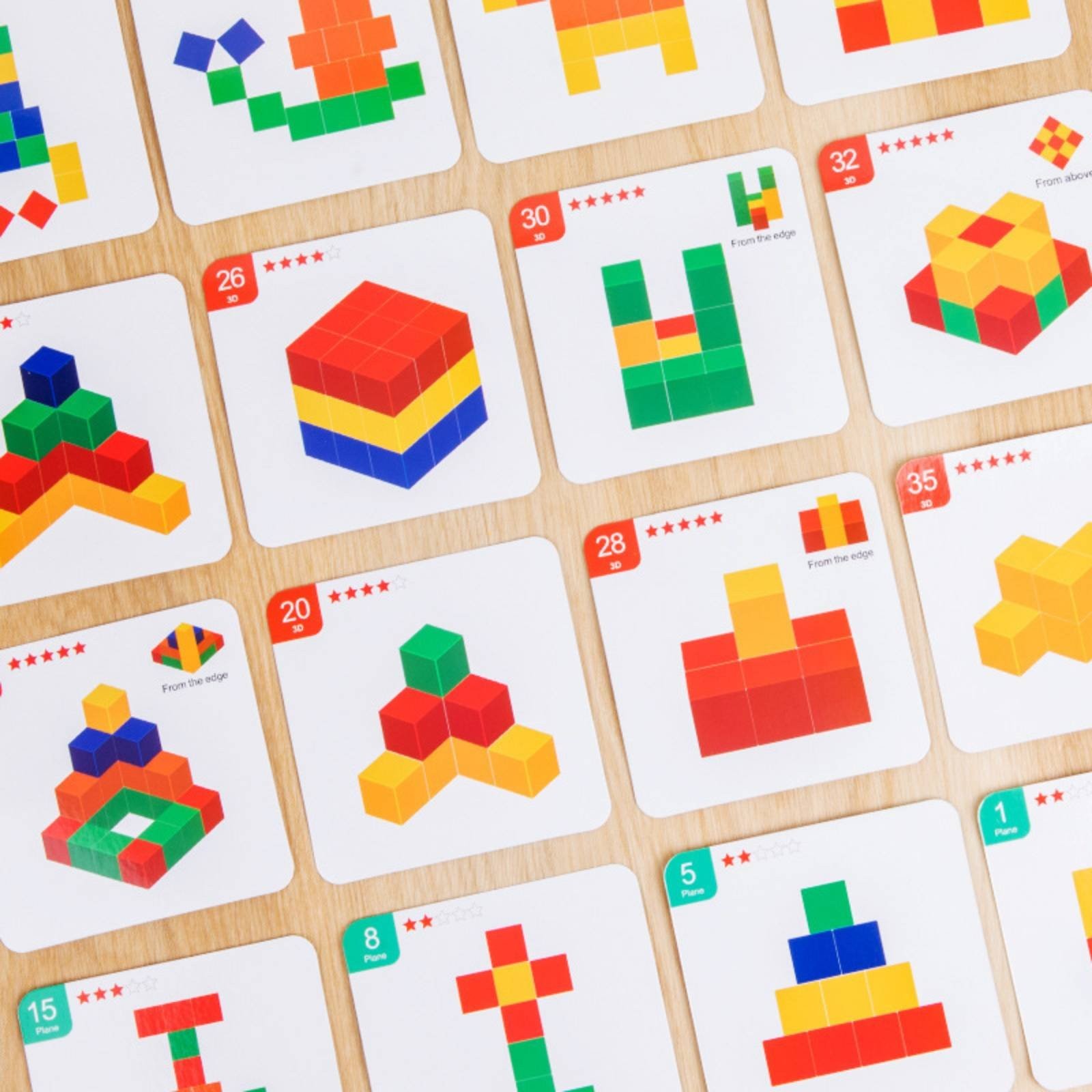 Geometric Game Blocks Early Learning Colorful Brick Game Fine Movement Skills