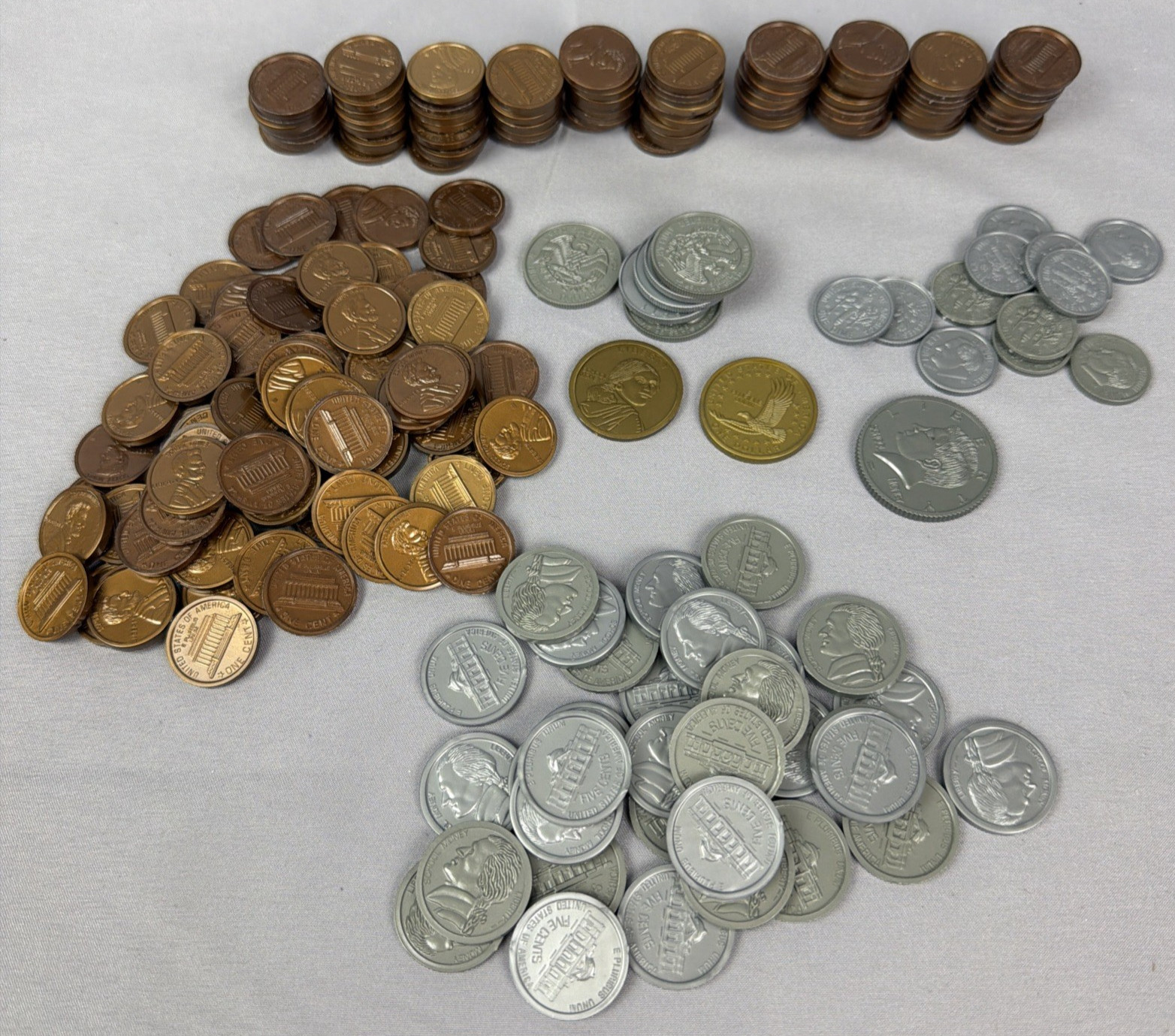 Lot 126 Coins Pretend Play Money Kids Toy Educational Learning Homeschool School