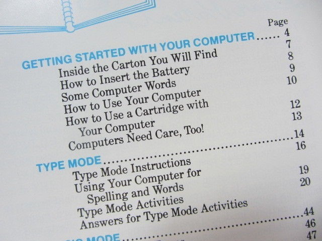 Vintage Childrens Discovery System Activity Book Manual Computer Learning Mattel