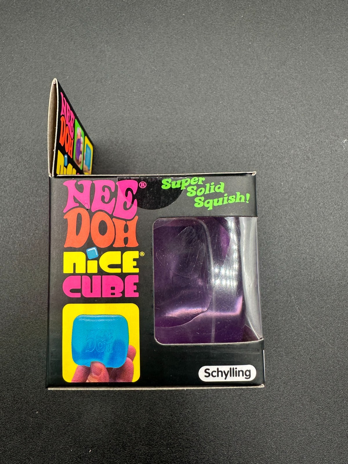 Original Nee Doh Nice Cube – Super Solid Squish! (Purple) – Factory Sealed