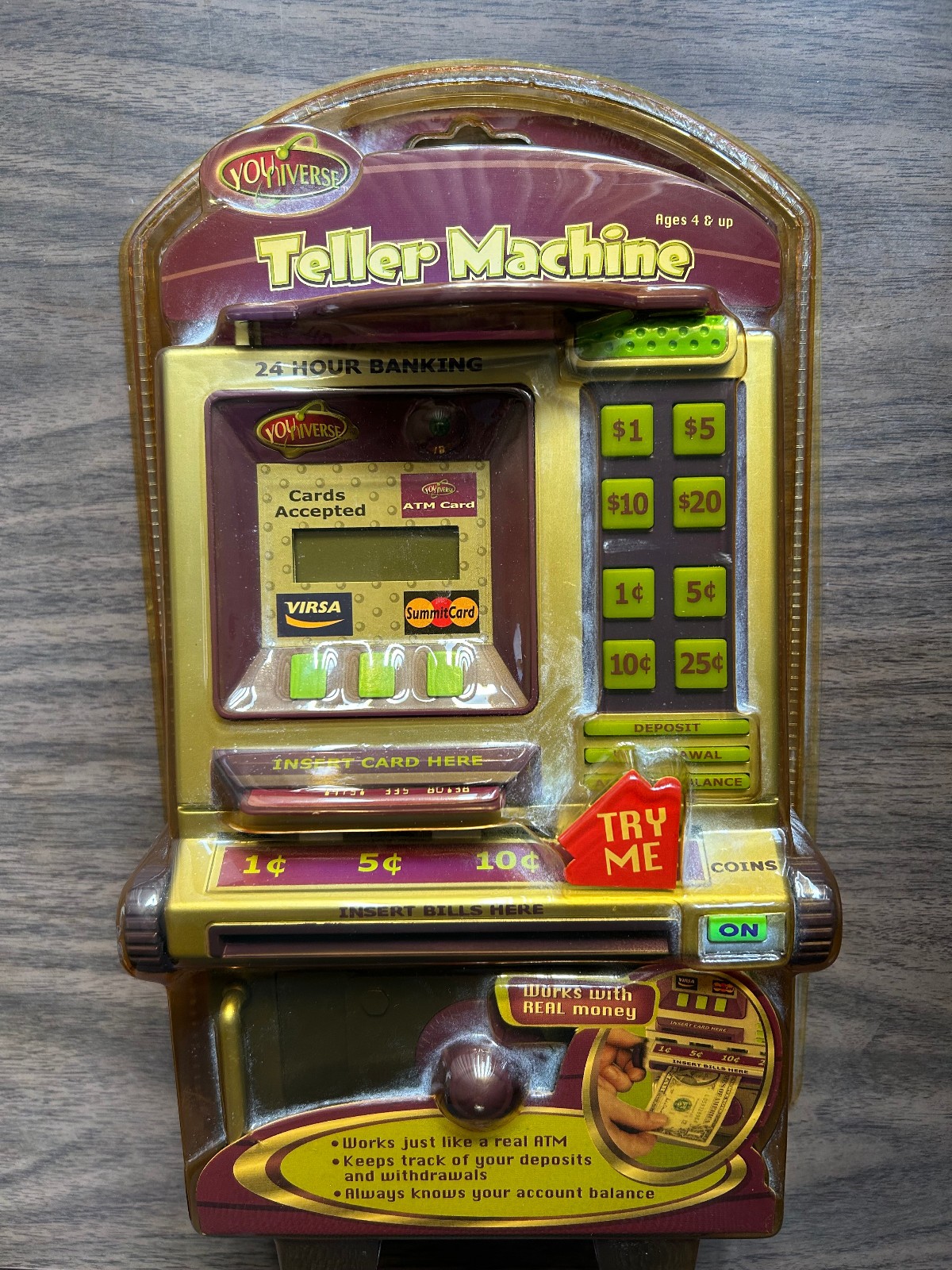 Vintage 2004 YOUNIVERSE Money ATM Machine SAVINGS BANK SUMMIT Products