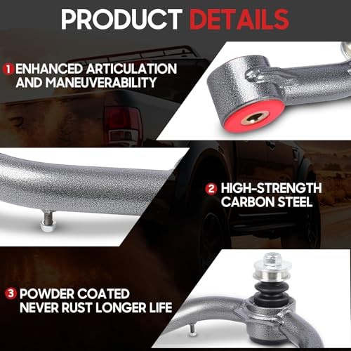2-4″ Lift Front Upper Control Arms for 1996-2003 Toyota Tacoma, 96-04 Prerunner,