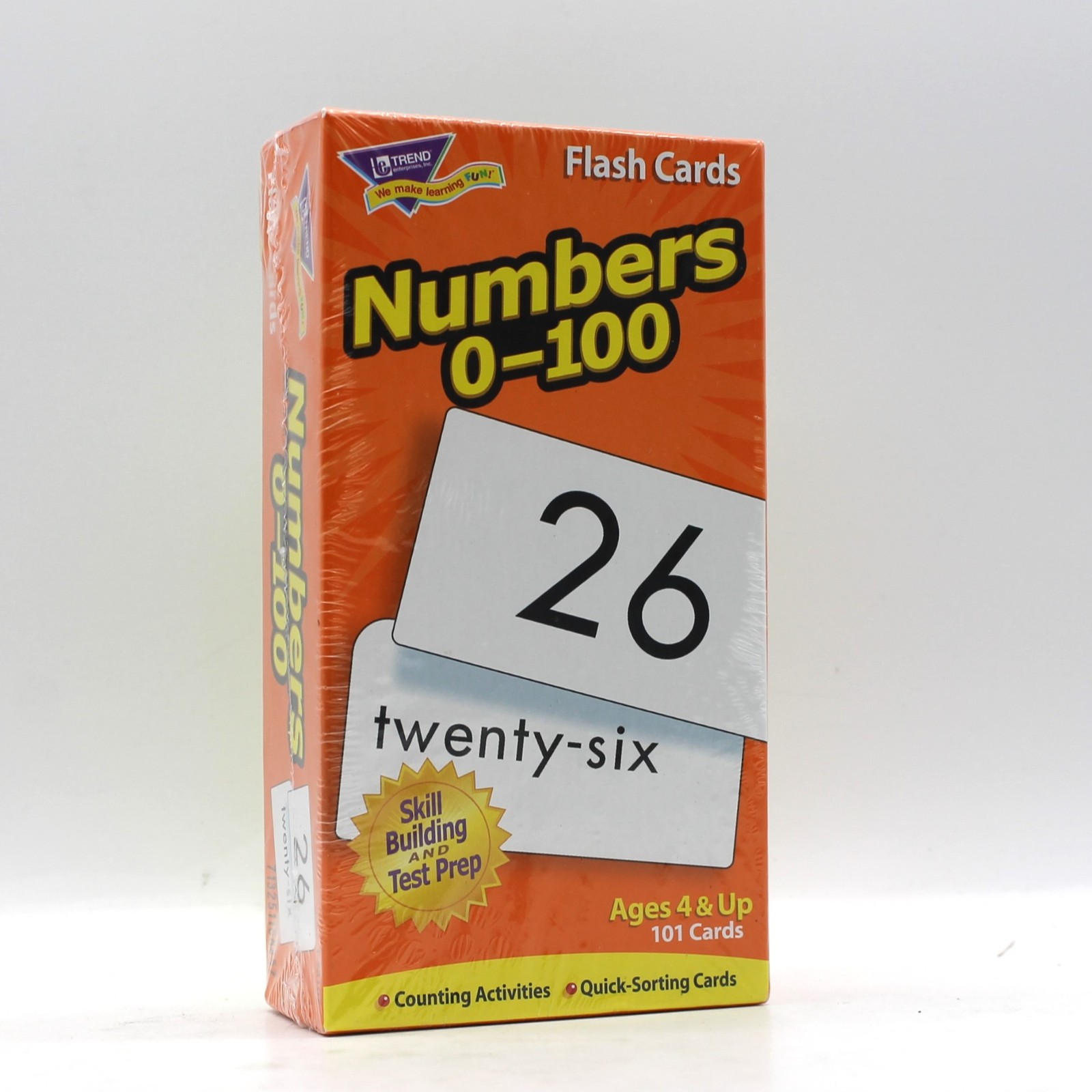Trend T-53107 Skill Drill Flash Cards, 3 x 6, Numbers 0-100 Count Sort, SEALED