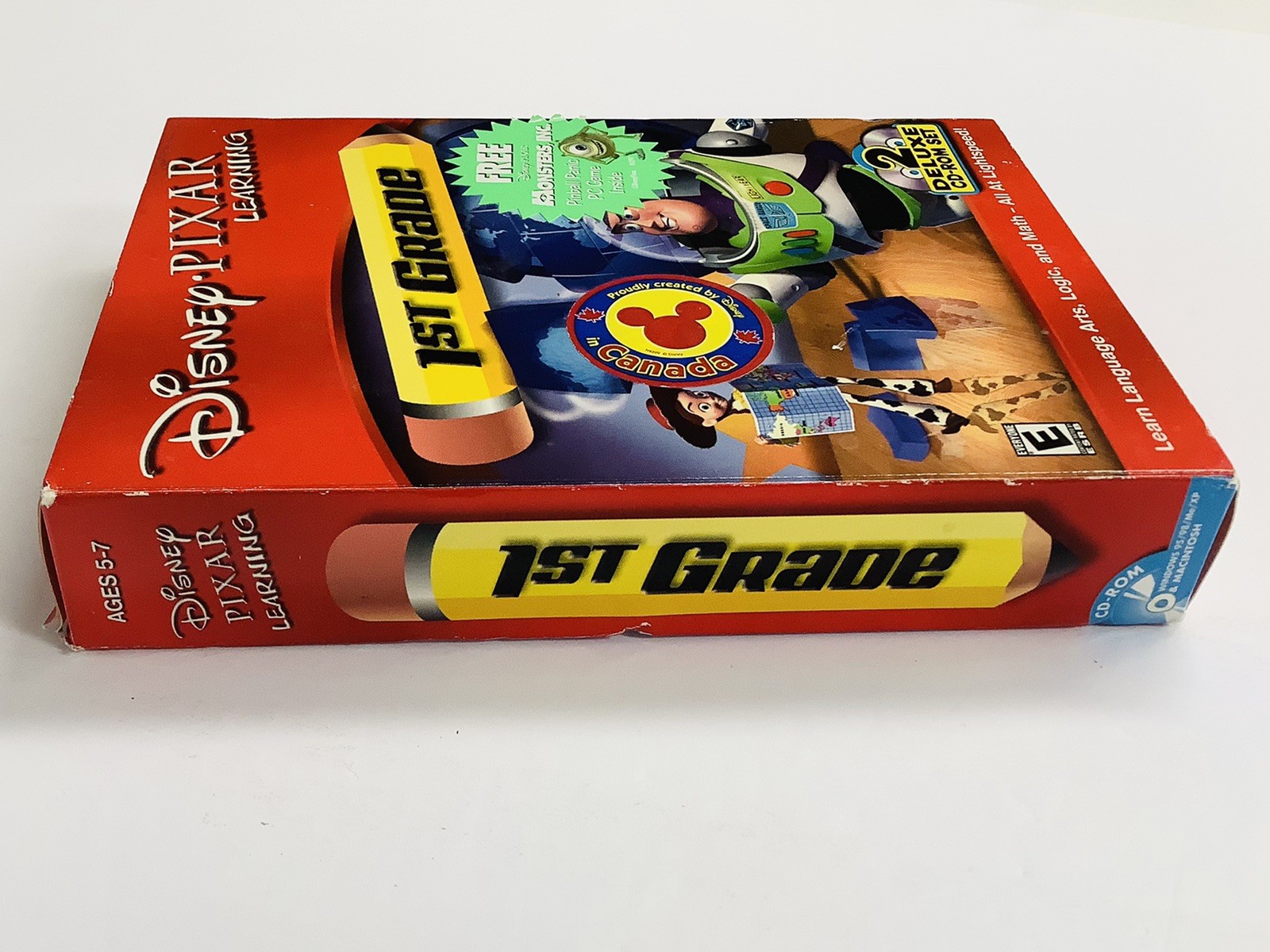 “BRAND NEW” Disney Pixar Learning: 1st Grade – 2 Deluxe CD-ROM Set (Win/Mac)