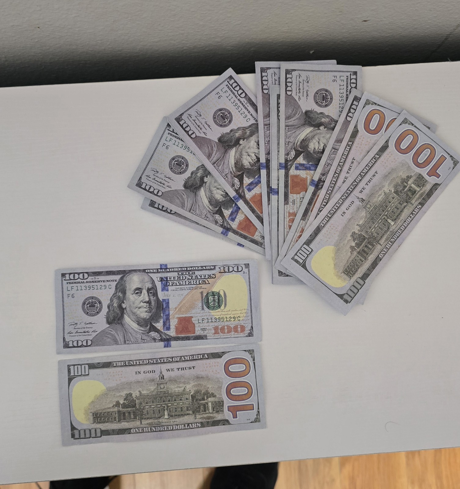 High Quality A++ Replica/Prop/Copy U.S. Currency. 5pcs. Aged $100 Bills