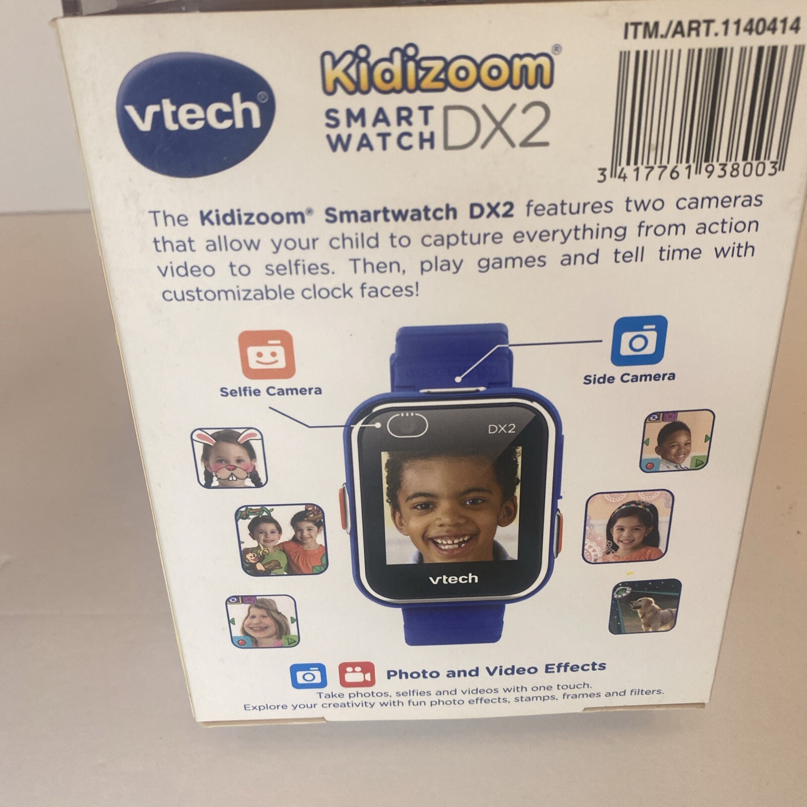 VTech KidiZoom Touchscreen splash Proof Wristband Smartwatch DX2, Blue NEW