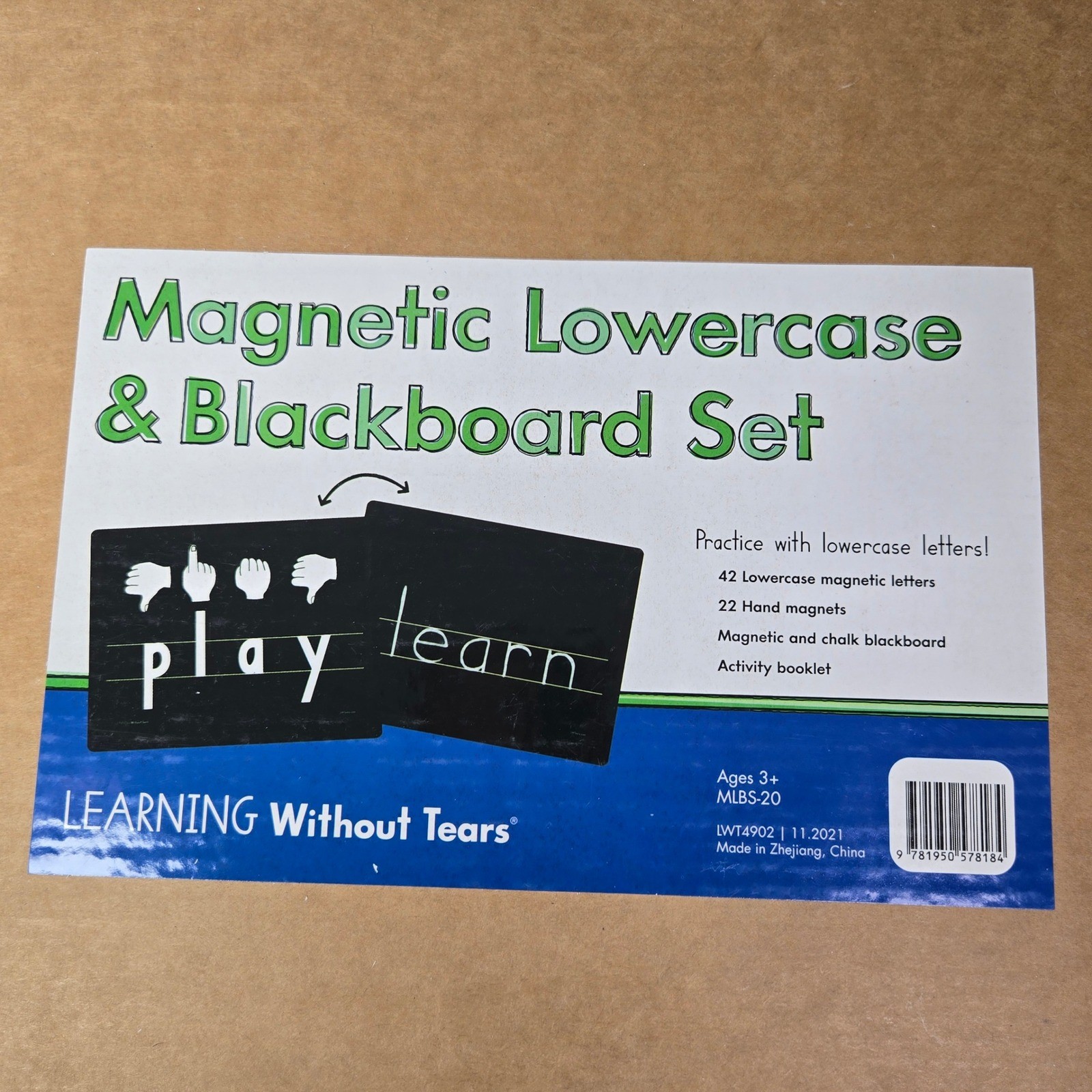Learning Without Tears Magnetic Lowercase & Blackboard Set MLBS-20 New