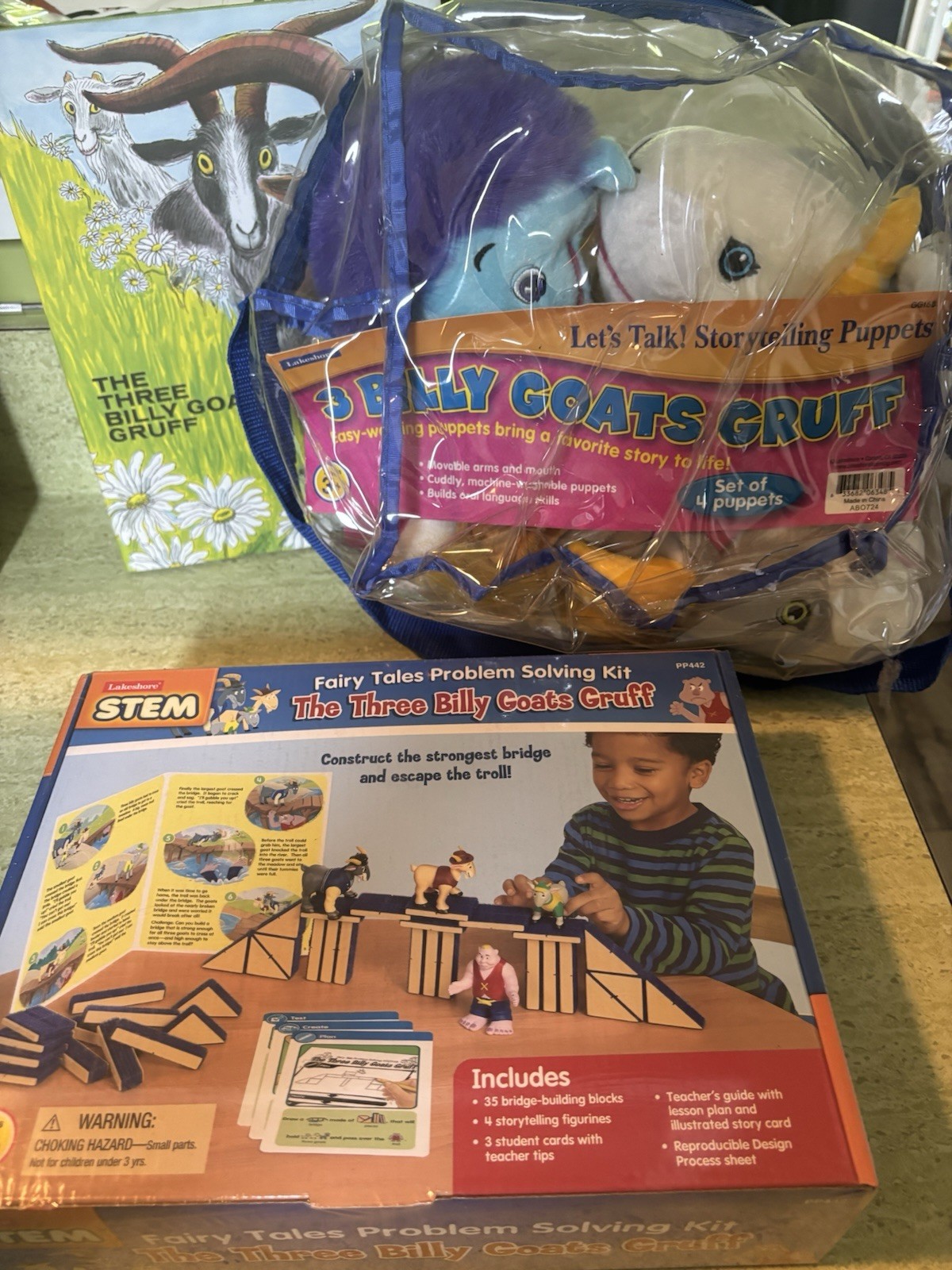 Lakeshore STEM Fairy The Three Billy Goats Gruff Problem Solving Kit NEW