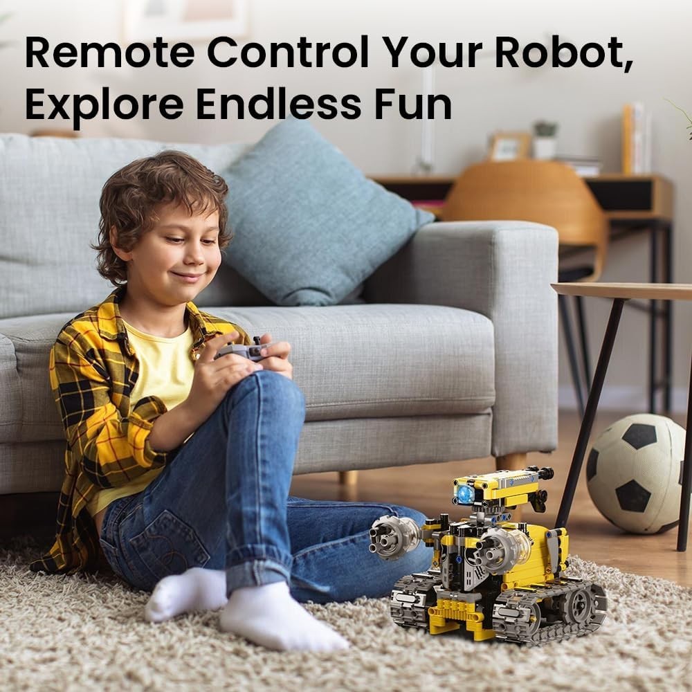Robot Building Kit with Remote Control Gifts for Kids Boys Ages 8-13, Coding …