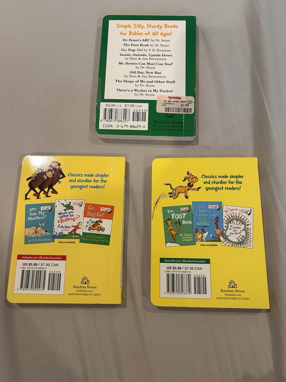 Dr. Seuss Board Books Lot of 3