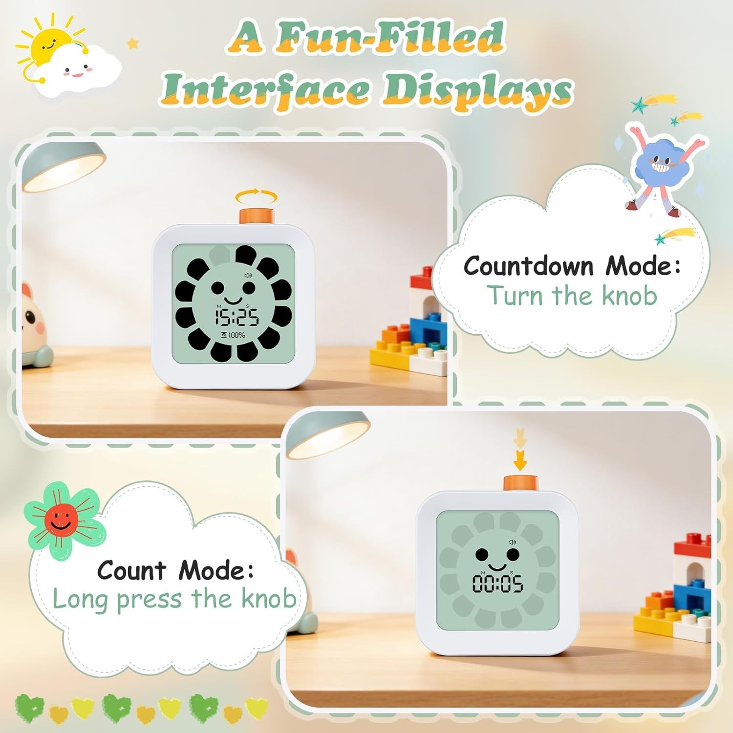 School Supplies for Kids Visual Timer for ADHD & Autism, Digital Countdown Ti…