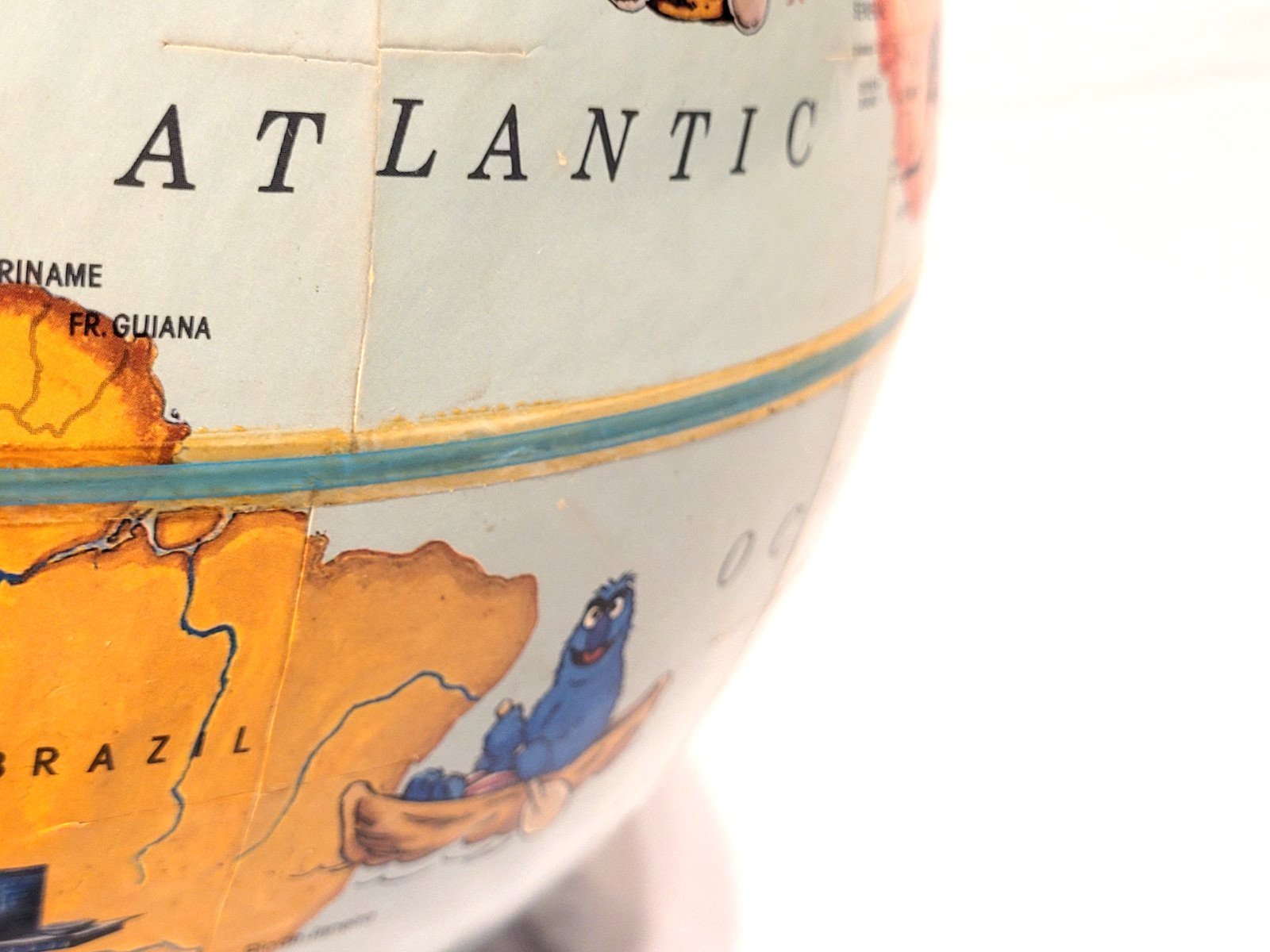 Vintage Rand McNally Sesame Street World Globe 1985 in Box