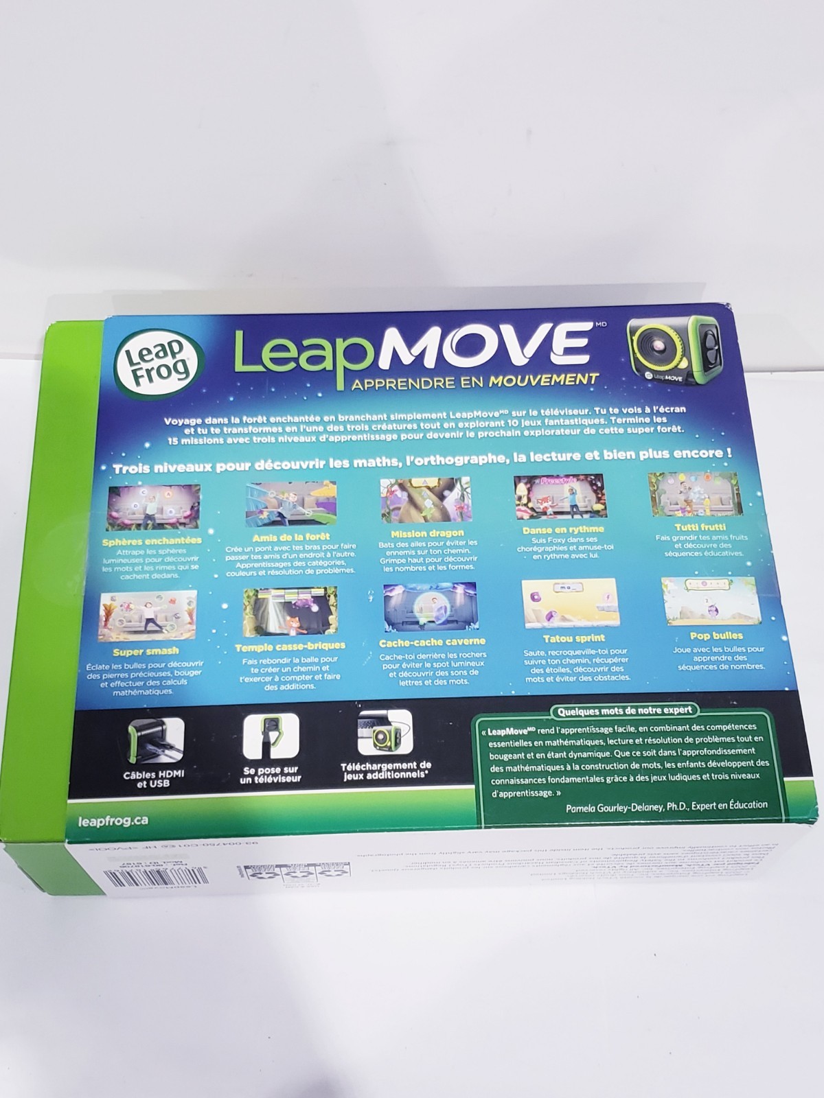 [French Version] Leap Frog LeapMove Learning Game System 25 Games – New Sealed