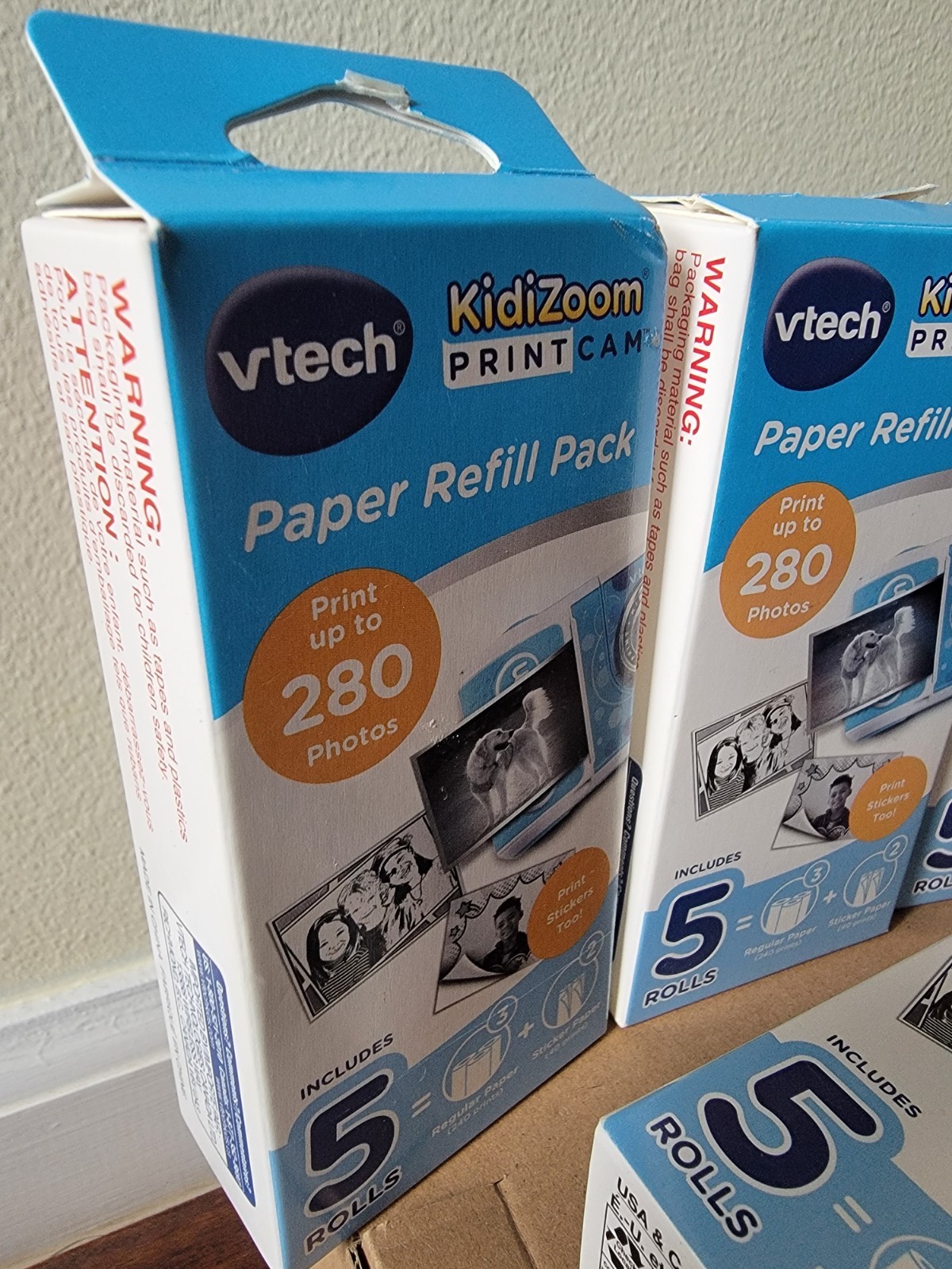 VTech KidiZoom PrintCam Paper Refill Packs – 4 Packs of 5 Rolls (20 Rolls total)