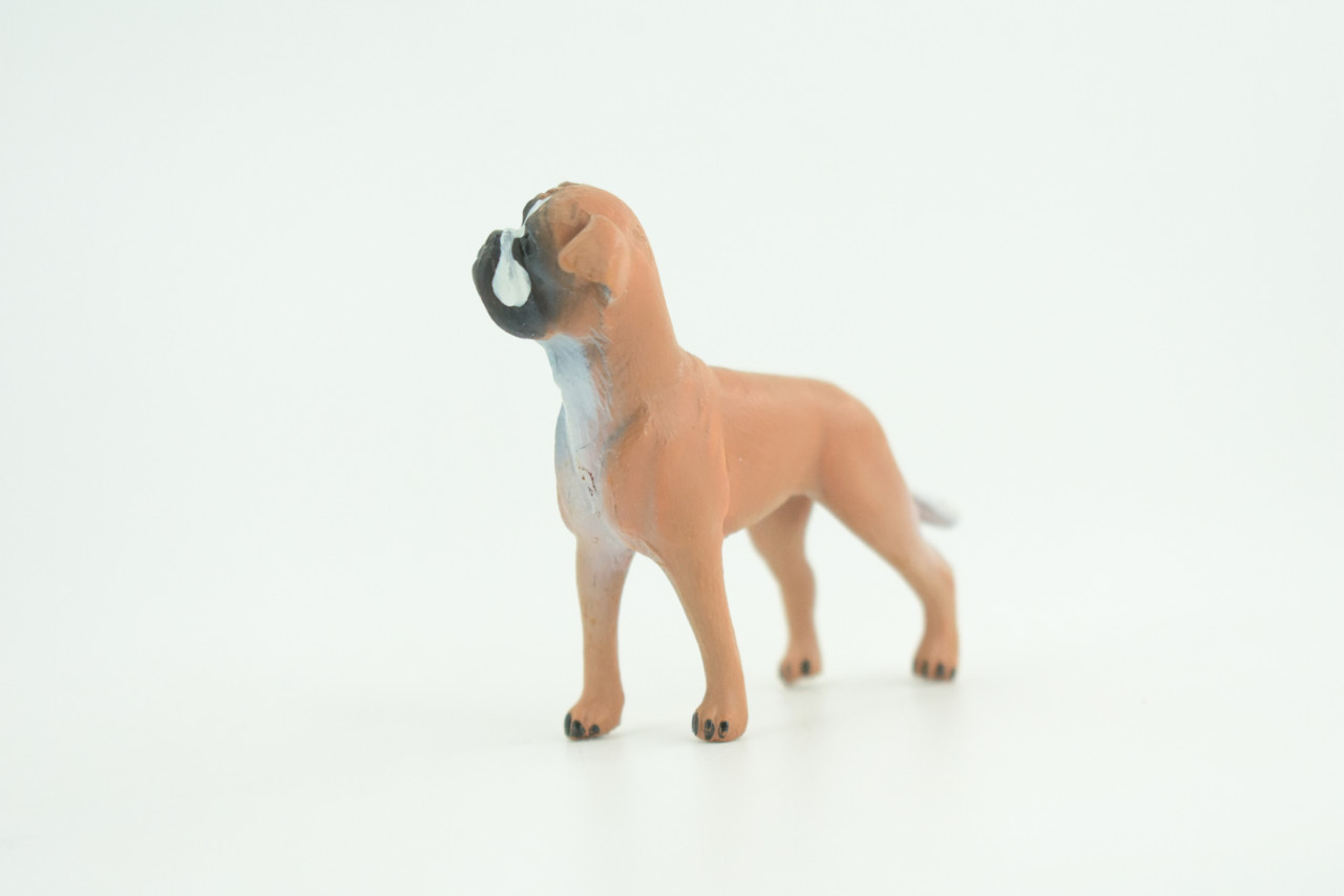 Boxer Dog Toy, Realistic Hand Painted Rubber Model 2 1/2 Inches CH916 BB204