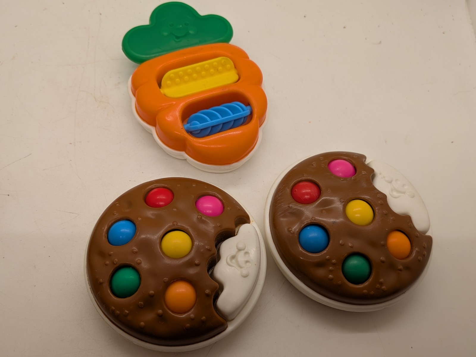Fisher Price Refrigerator Magnets ABC Letters Shapes Food 1995 Lot