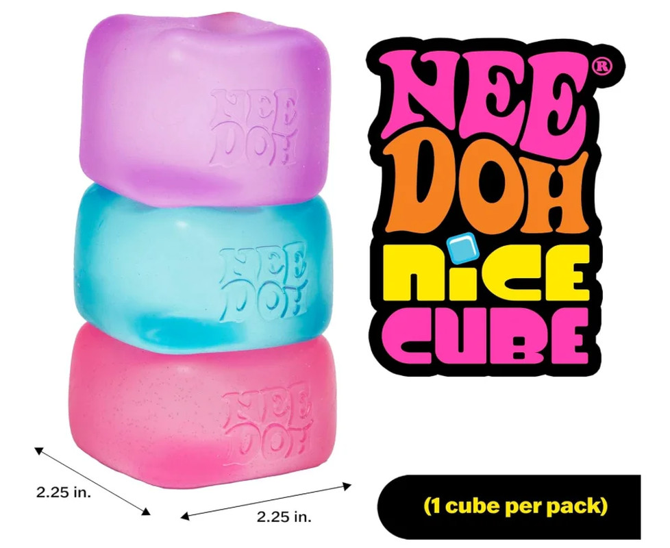 NEE-DOH NICE Satisfying Square Shaped Cube, 1 Random Color