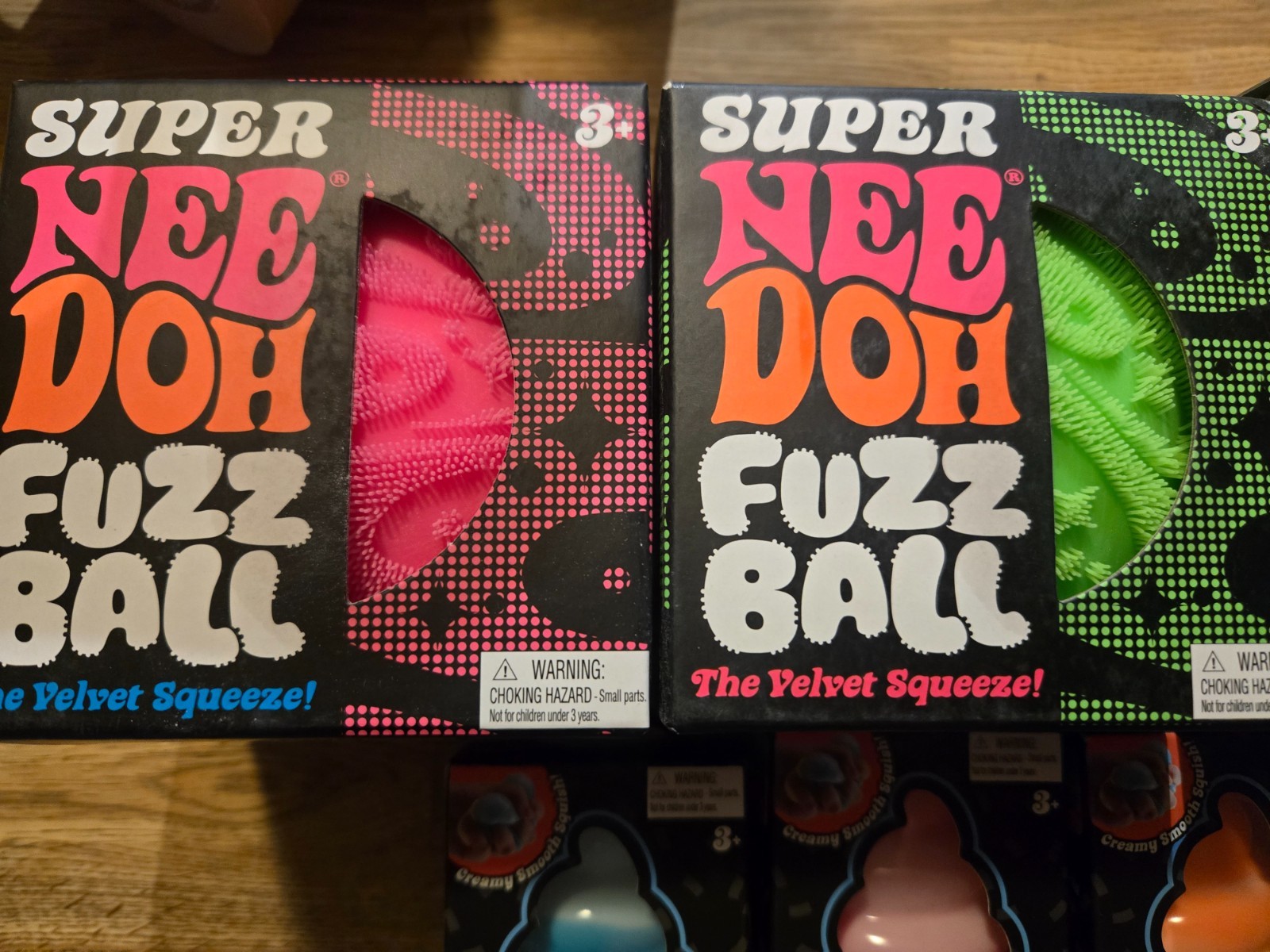 Lot of 2: NeeDoh Super Fuzz Ball XL Velvet Squeeze Random Colors!! Authentic