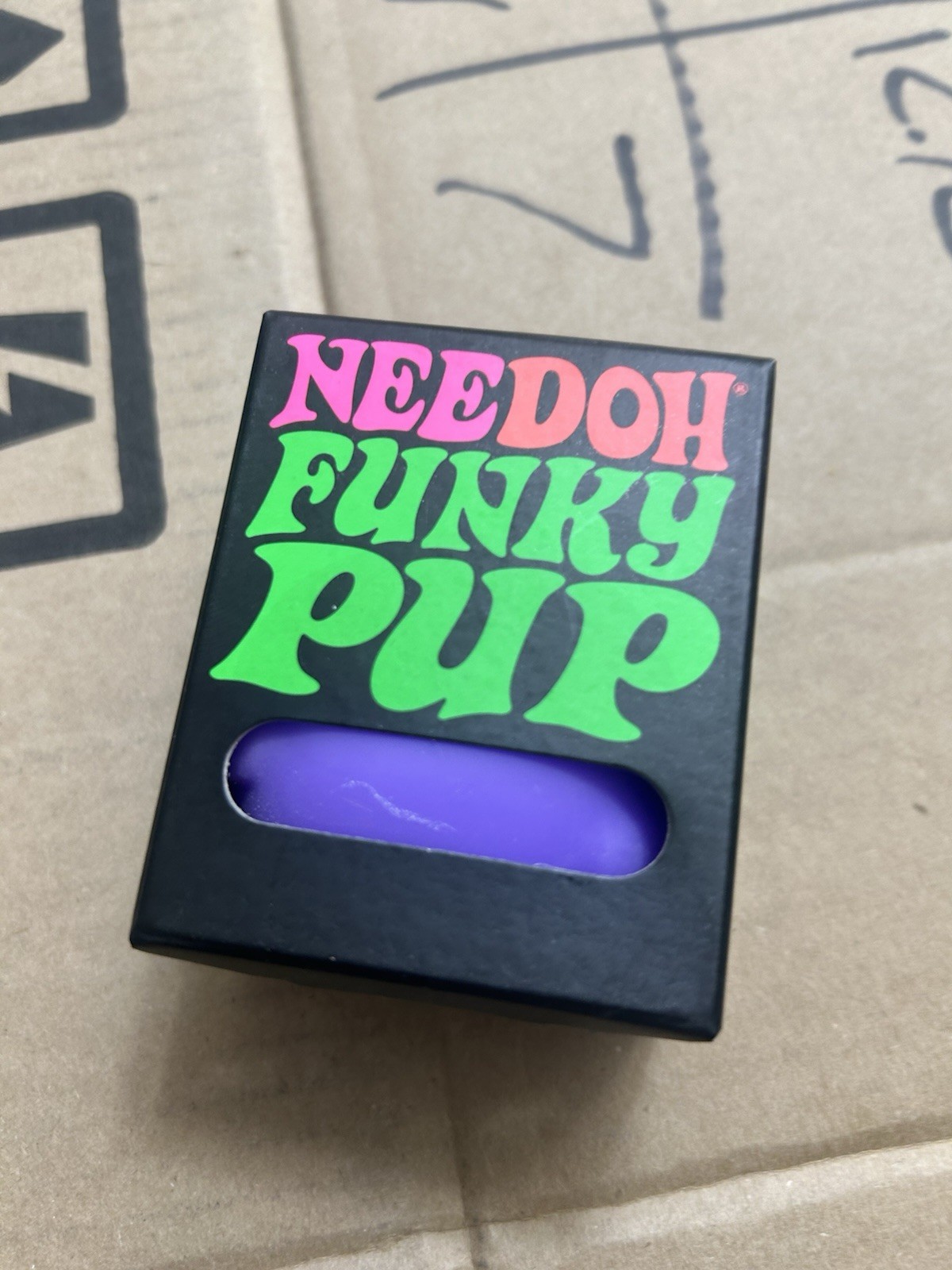 Purple Funky Pup Nee Doh by Schylling, NIB, fidget, squish toy, NEW