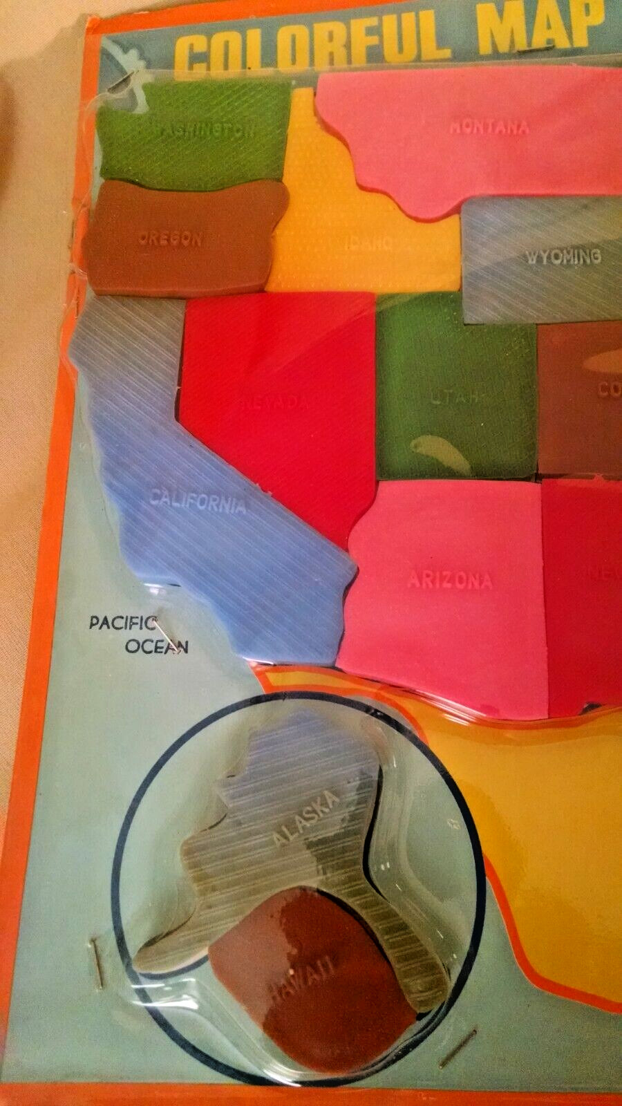 UNITED STATES MAP CHADWICK MILLER ITEM NO 90514 SET 2 PLASTIC COMPLETE HONG KONG