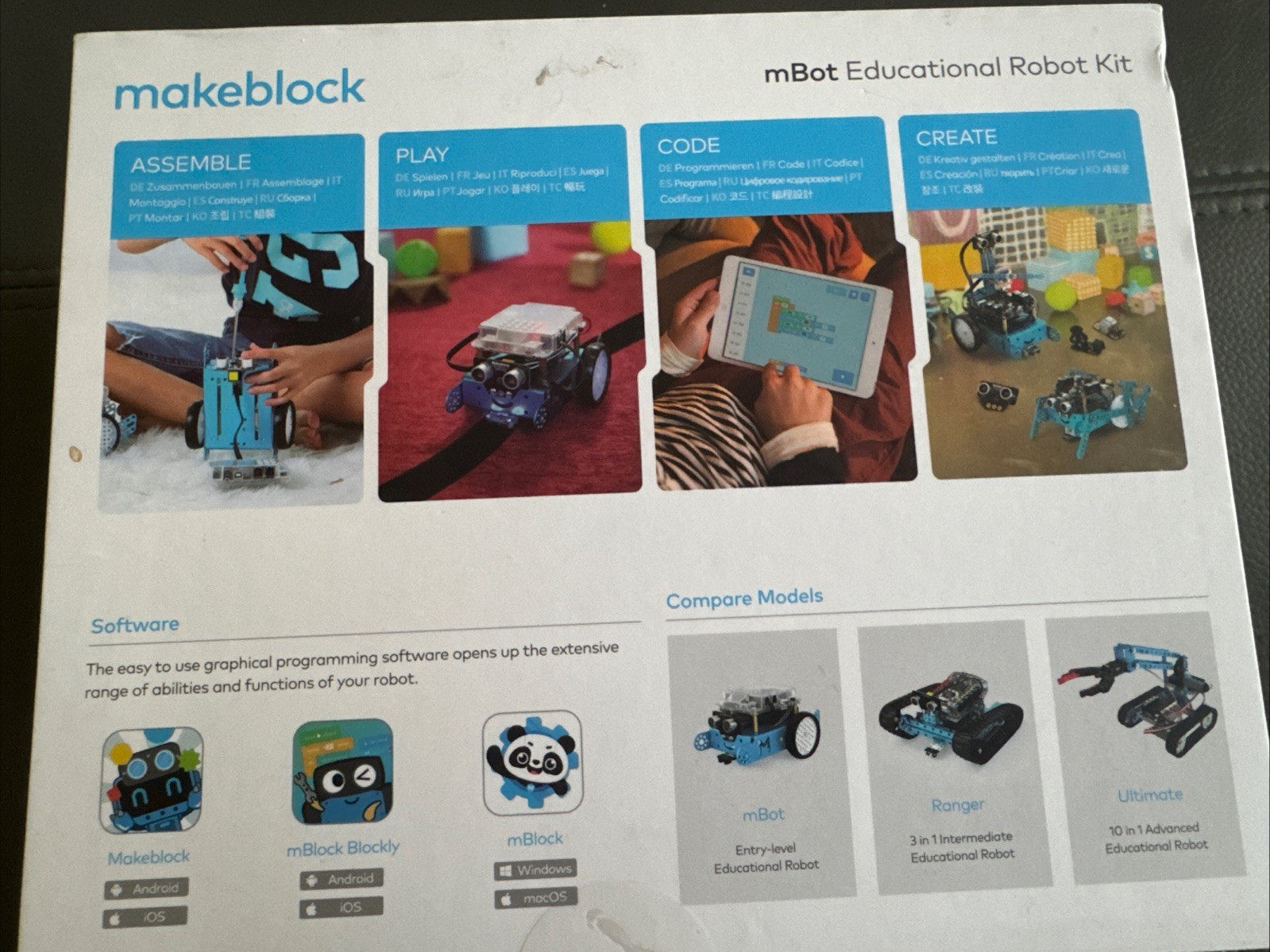 Makeblock mBot V1.2 Bluetooth 9languages Educational Robot Kit P1050017 Blue