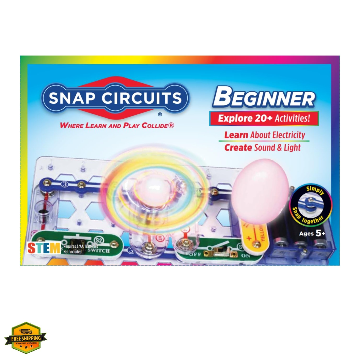 Beginner, Electronics Exploration Kit, Stem Kit for Ages 5-9 SCB-20