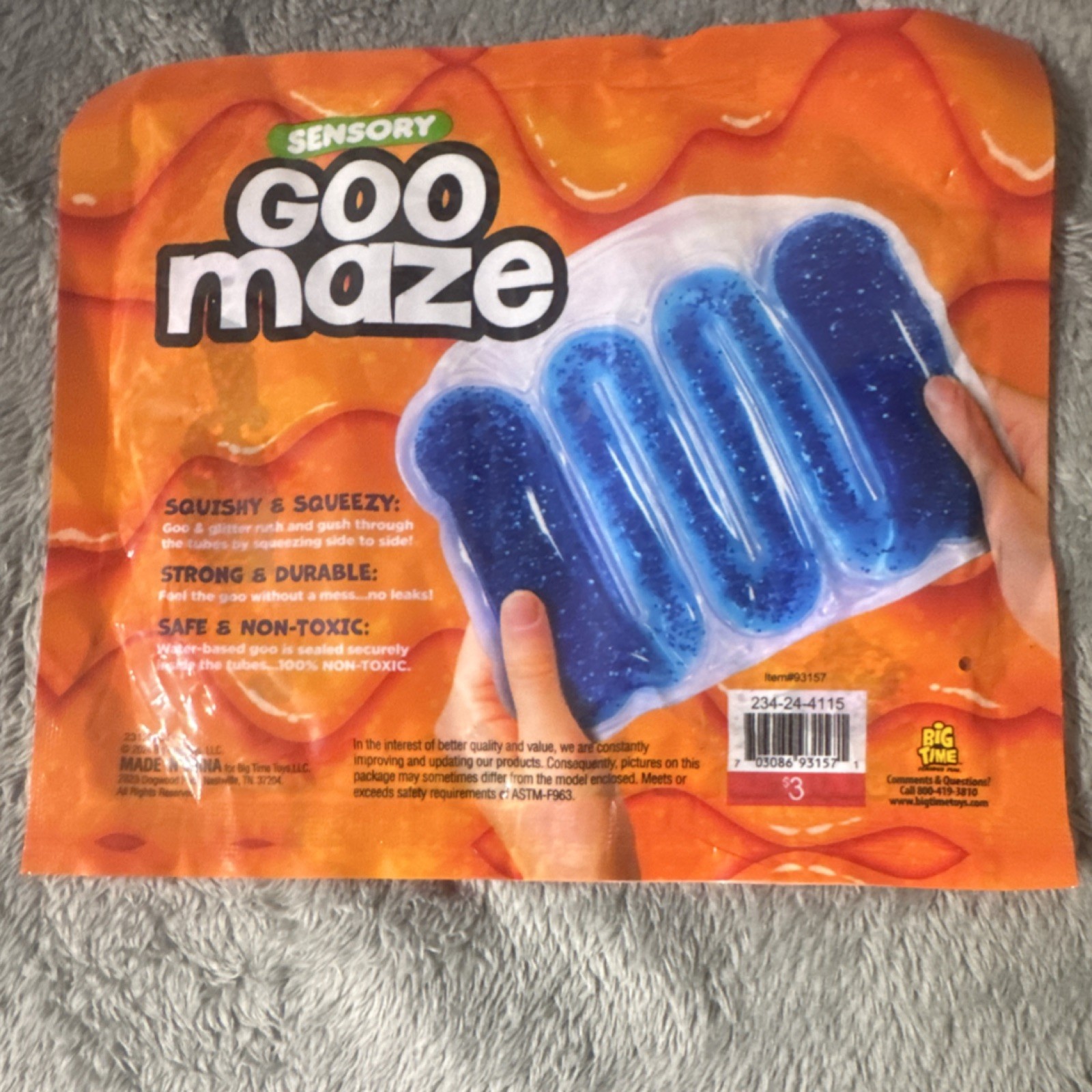 Big Time Toys Goo Maze Squeezable Tactile Sensory Toy Squishy Safe Durable