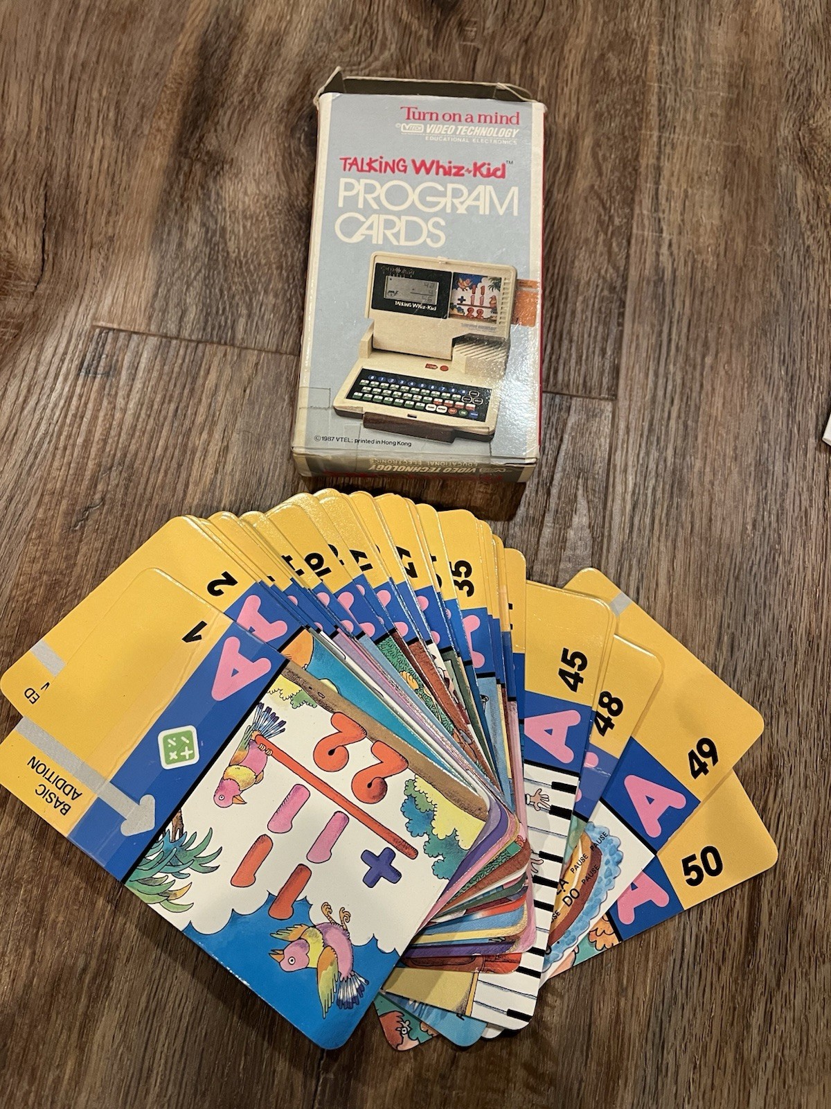Vintage 1987 VTech Talking Whiz-Kid Computer Lot – TESTED 3 Vocabulary Cards