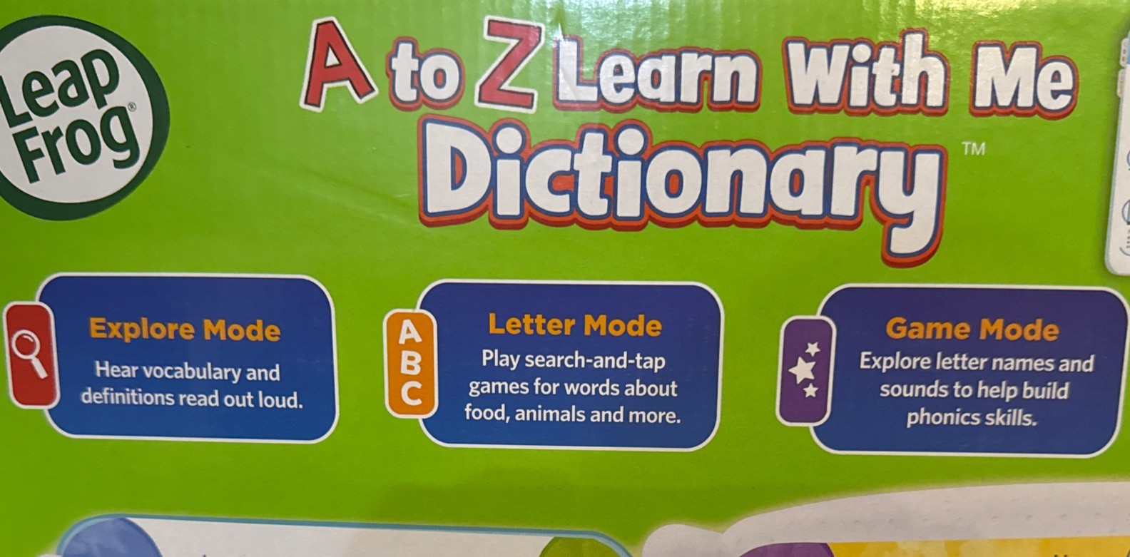 LeapFrog A to Z Learn with Me Dictionary Ages 3+ Learning- New – FREE SHIPPING