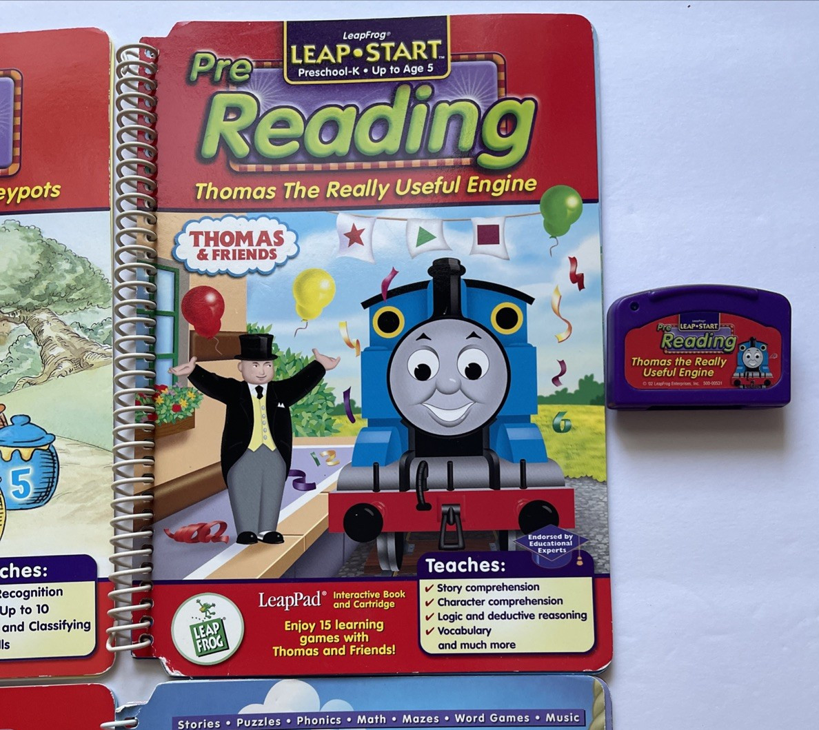 Set of 4 LeapFrog LeapStart Preschool Reading Thomas Winnie the Pooh Up to Age 5