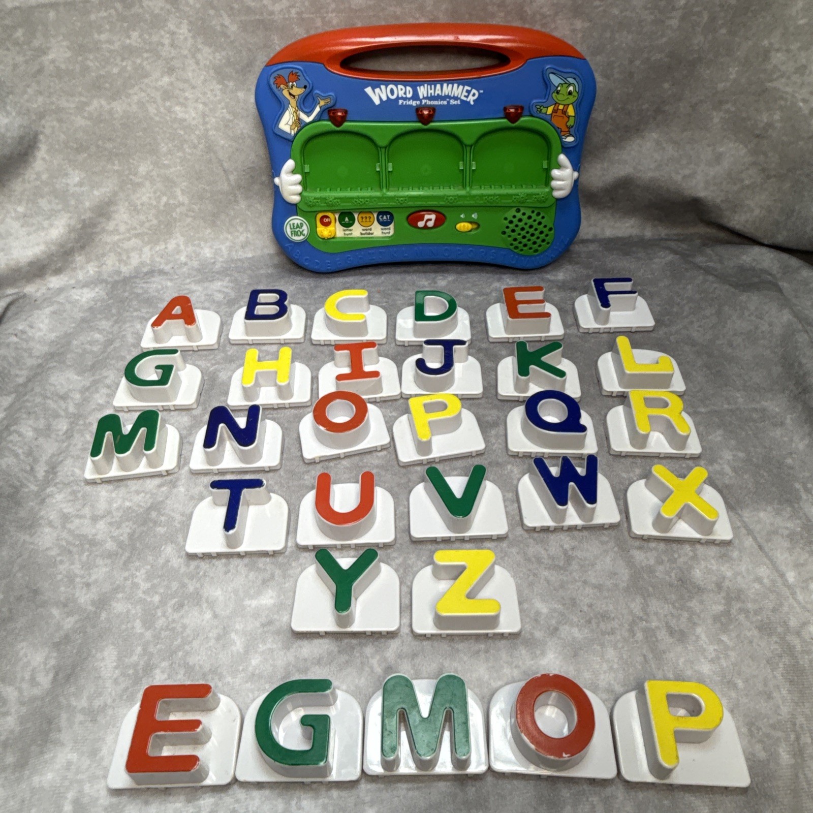 Leap Frog WORD WHAMMER Fridge Set Magnetic Alphabet WORKS 30 Letters No “S”