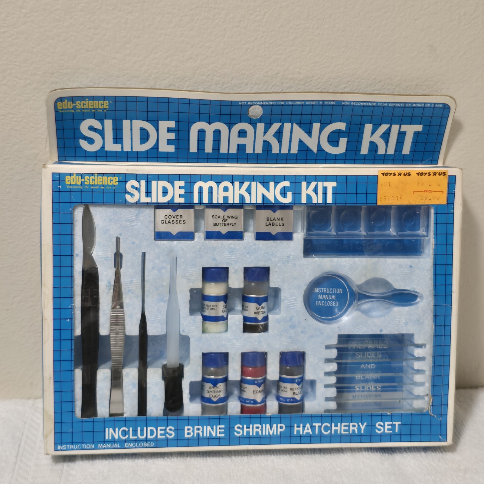 VTG 1987 Edu Science Slide Making Kit 34 Pc. Toys R US