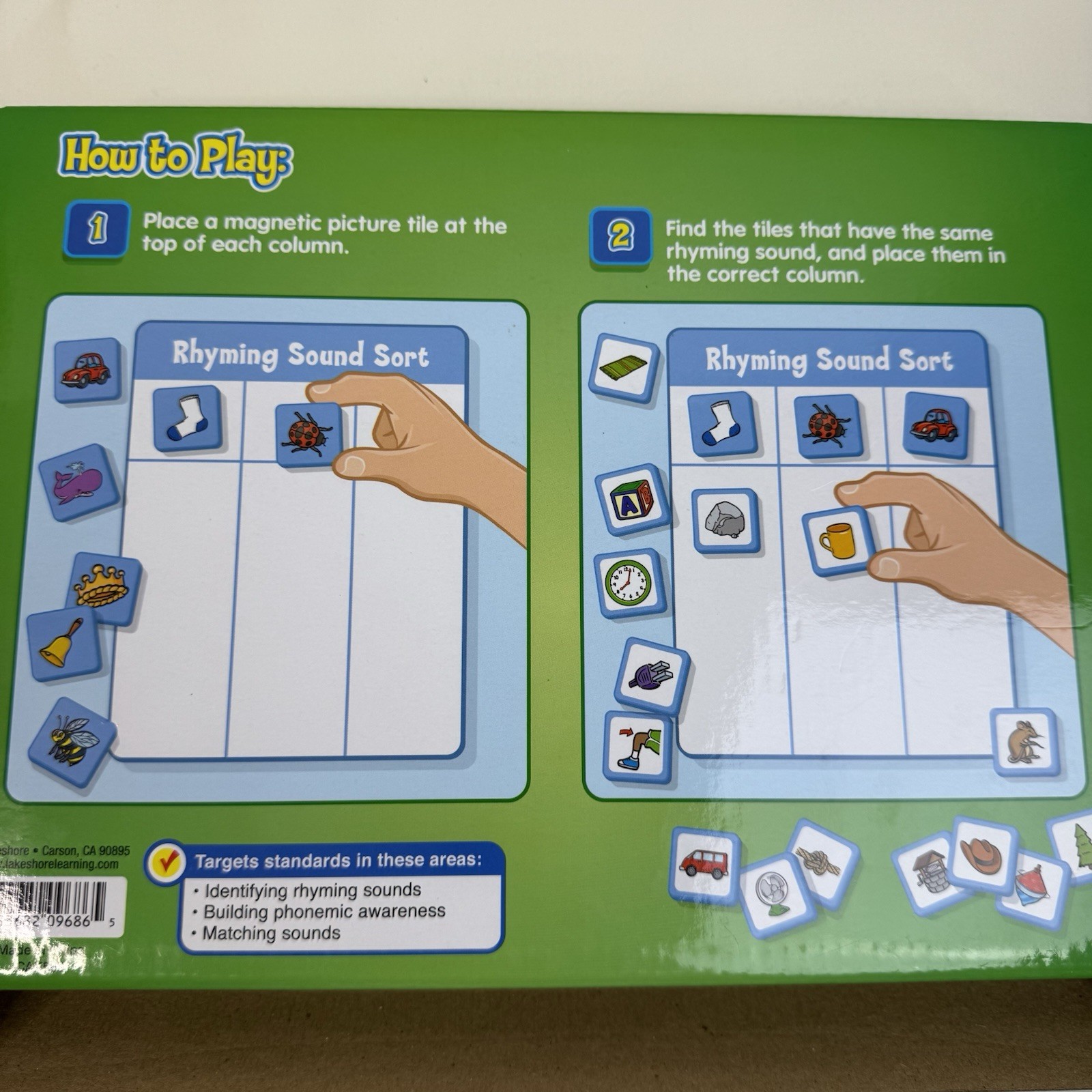 Lakeshore Magnetic Sound Sorting Board Rhyming Sounds LL439 Ages 4-7