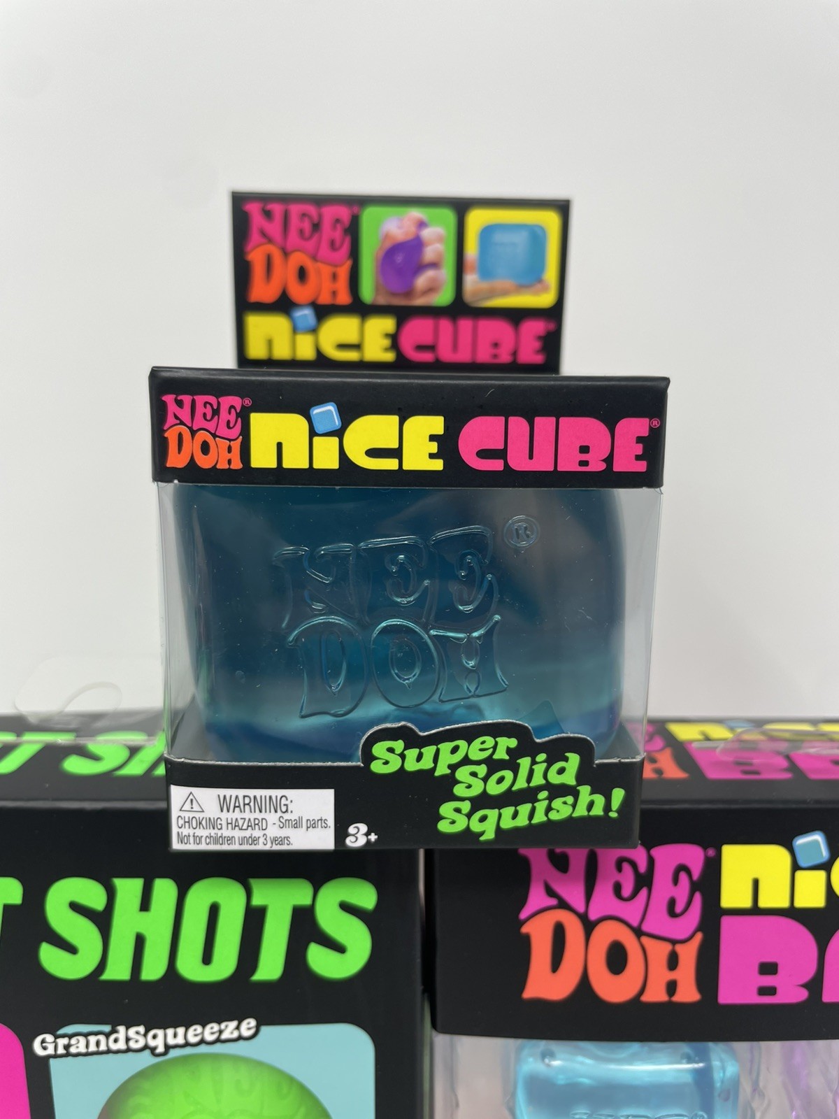 Nee Doh NICE ICE BABY HOT SHOTS 4 Pack & NICE CUBE LOT Squishy Toy TikTok Viral