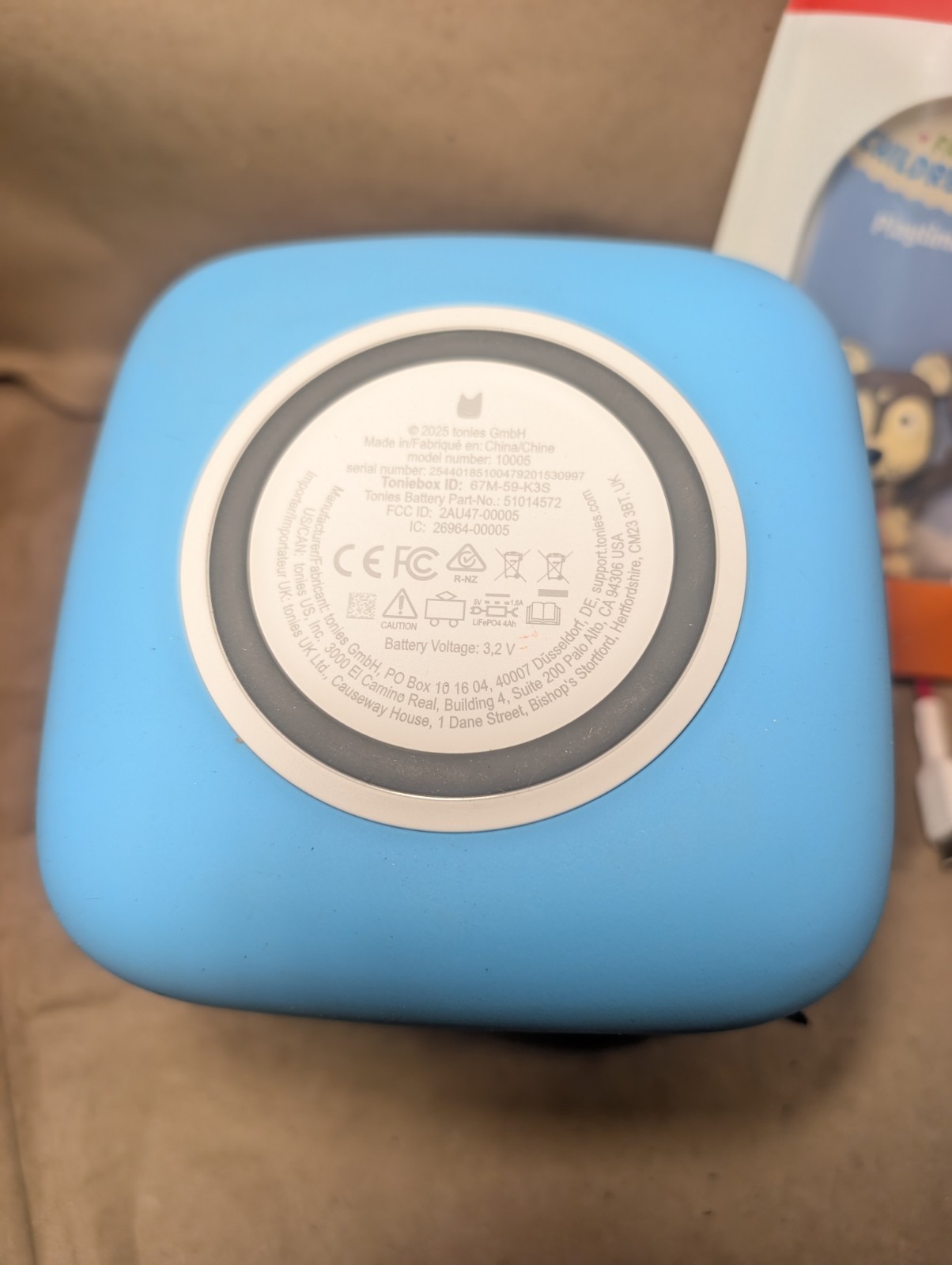 Sky Blue Tonies Toniebox 2 Starter Set Kids Audio Player Storytime Very Good