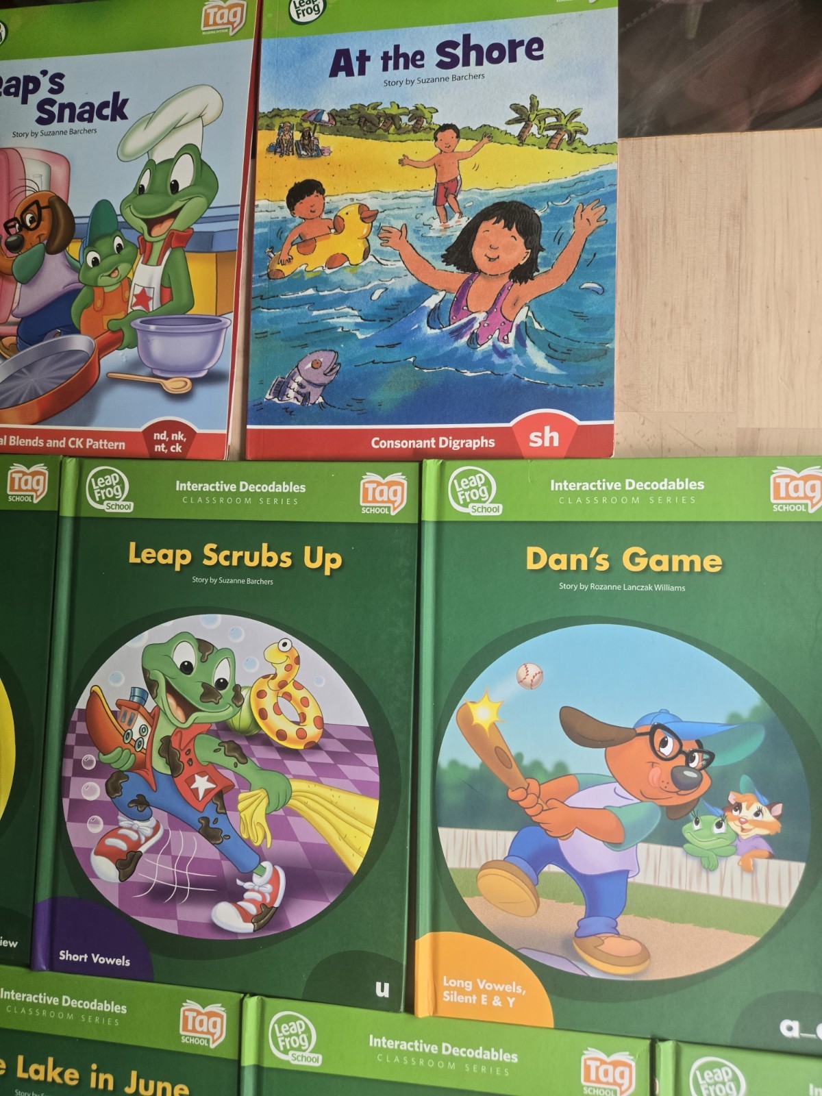 LeapFrog Tag LeapReader Book Lot 13 Short & Long Vowel Phonics Hardcover Paper