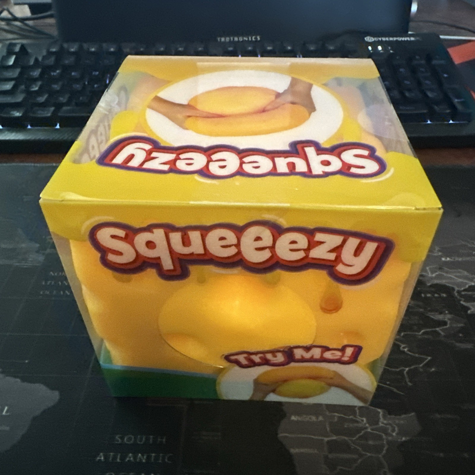 Sunny Days Jumbo Squeezy Cheese Yellow Squishy Toy Stress Relief Fun – NEW