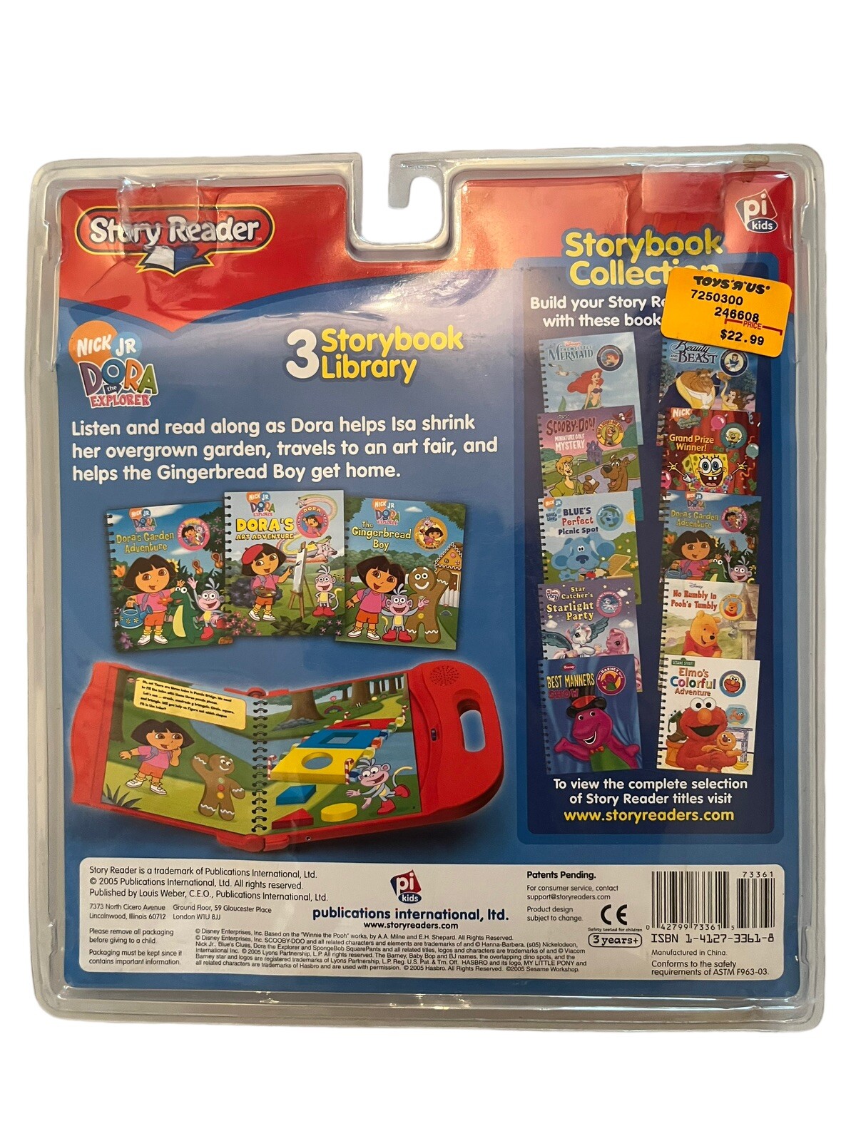 Story Reader 3 Storybooks Dora The Explorer Nick Jr Art Garden Sealed
