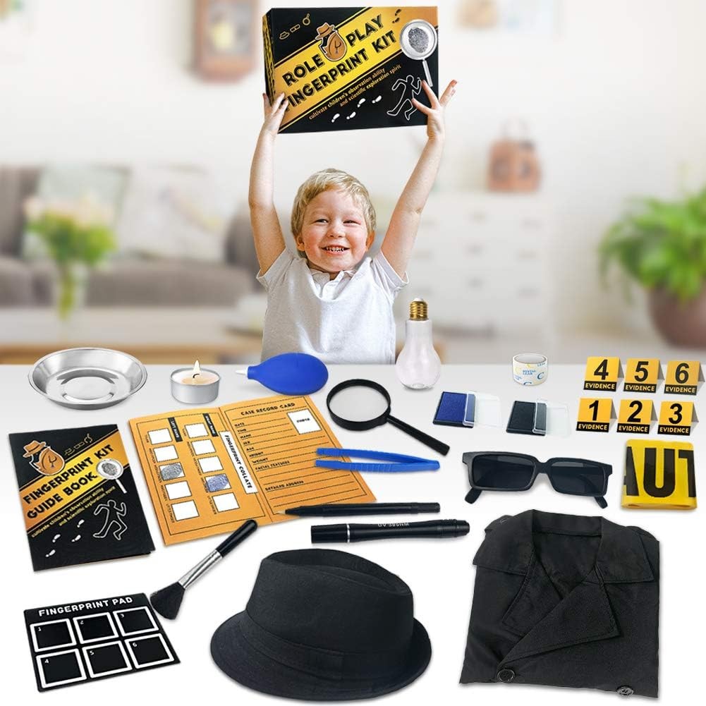 Spy Kit for Kids Detective Outfit Fingerprint Toys Gifts for 5 6 7 8 9 10 11 Yea