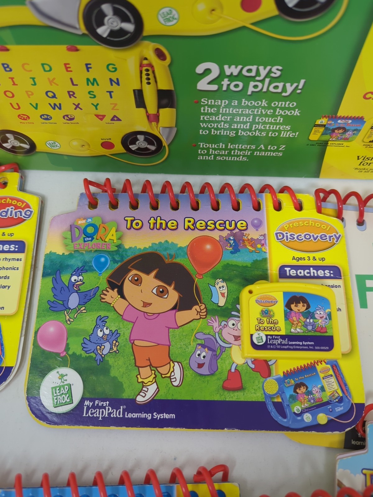 Leapfrog My First Leappad School Bus Learning System W/ 8 Books + 7 Cartridges