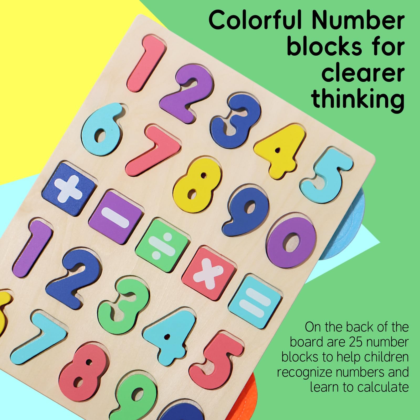 Montessori Math Board Toy Double-Sided Counting & Number Tracing Kids 3-6