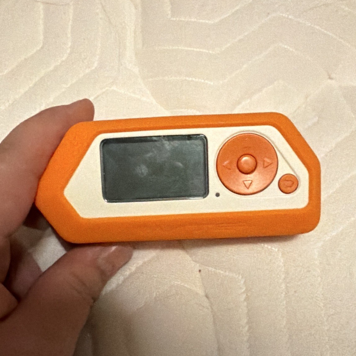 Orange Electronic Learning Remote-Style Device w/ Screen & Buttons
