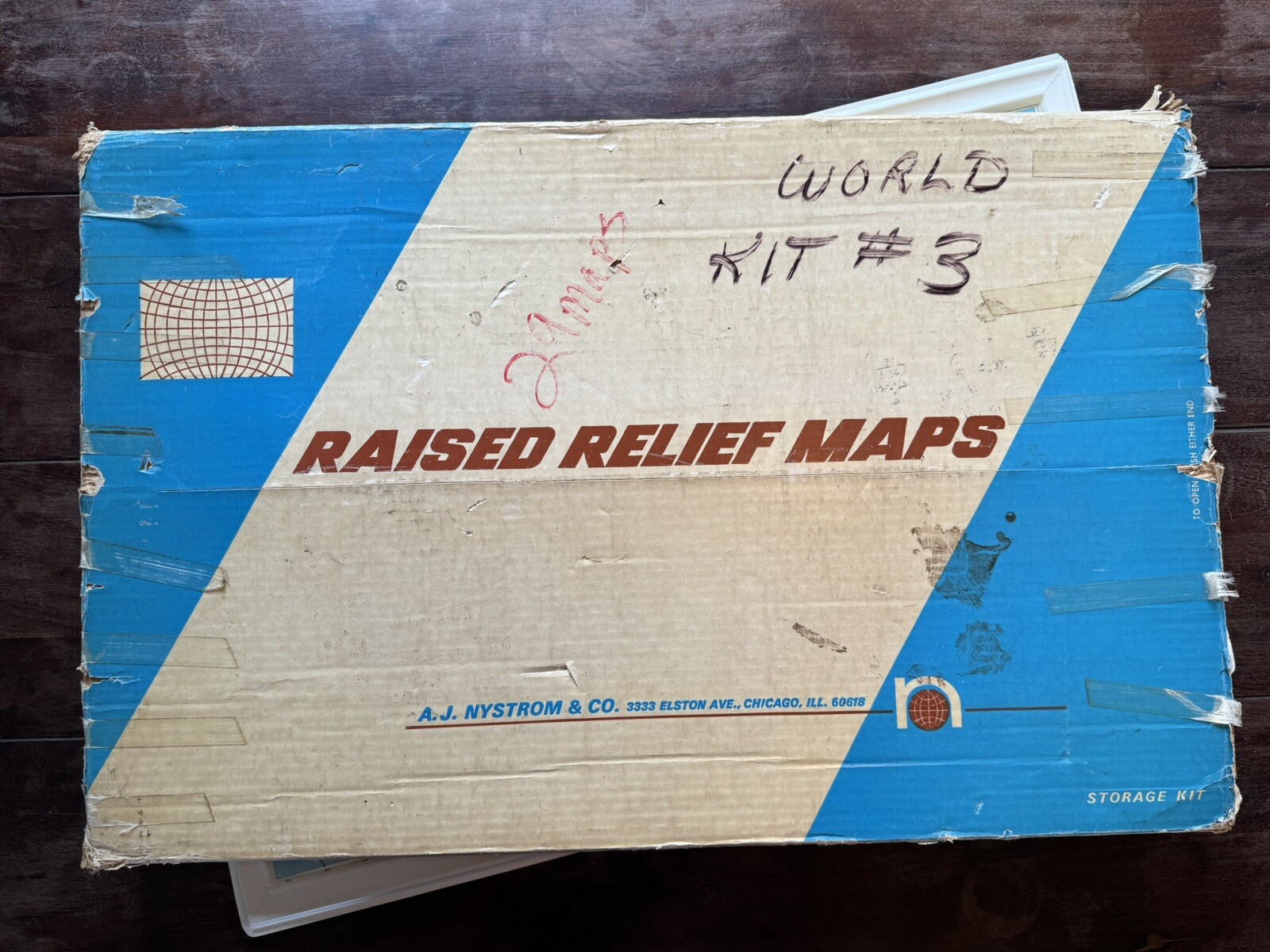 Lot Of 27 Vintage A.J. Nystrom & CO. Raised Relief World Map NOS!! SHIPS FREE!!