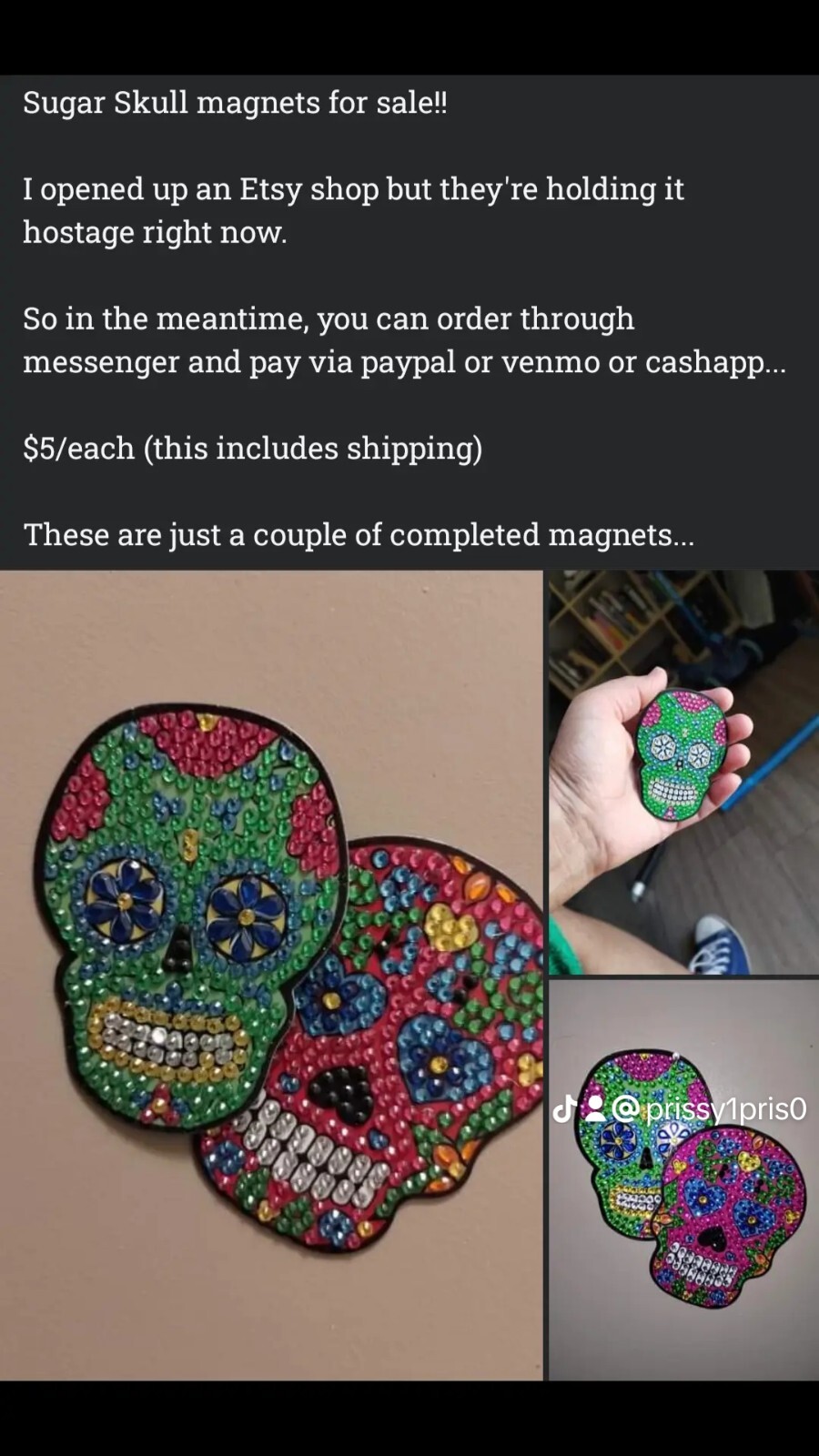 Sensory Magnets sugar skulls autism spd