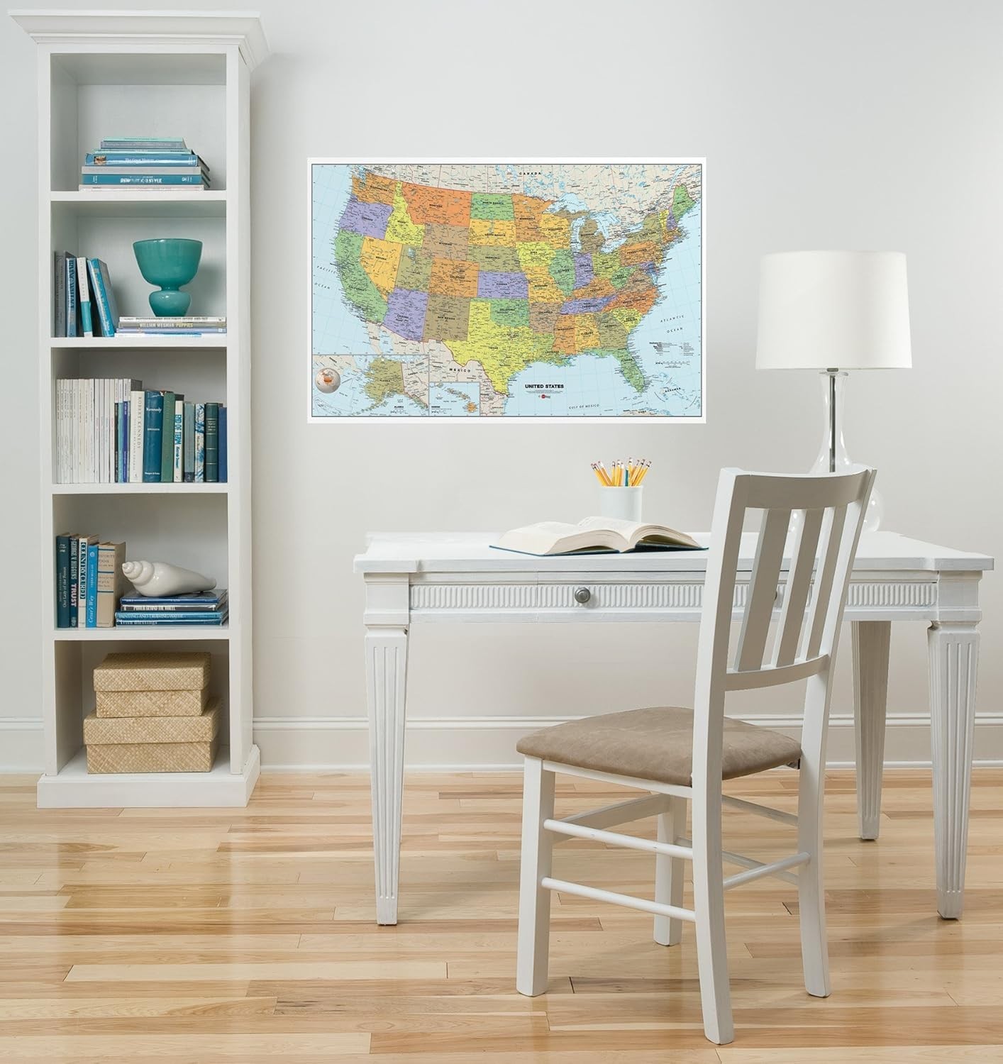 NEW WallPops United States USA Map Peel & Stick Dry Erase 24 x 36 🇺🇸 GeoNova