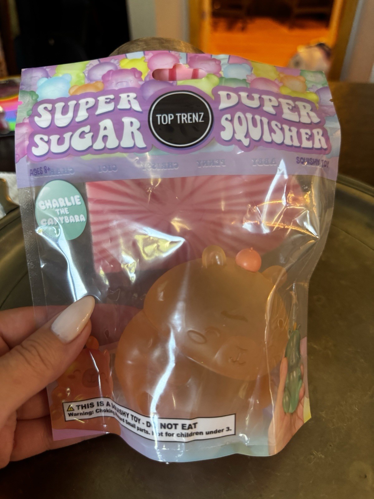 Top Trenz Super Duper Sugar Squisher :Charlie Capybara Orange Bear 🐻Rare