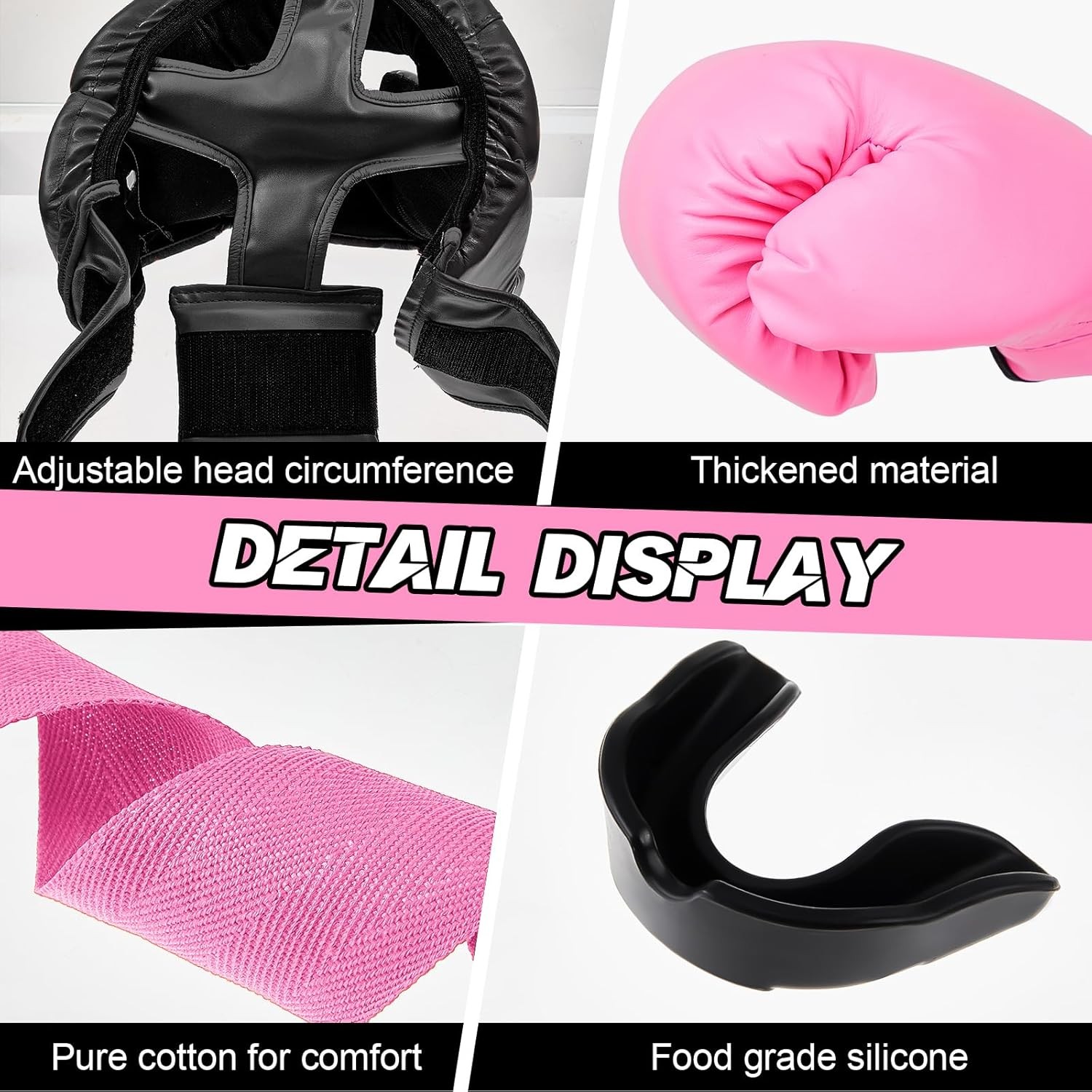 Kanayu 12 Pcs Kids Boxing Equipment Set for Beginners Ages 6-18 Years Includi…
