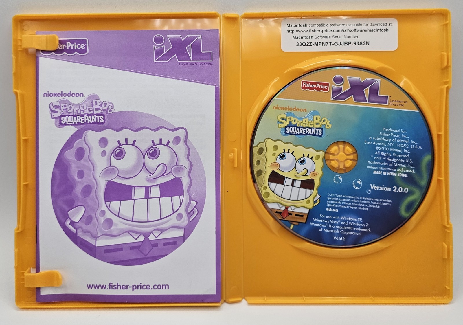 Fisher‑Price iXL Nickelodeon SpongeBob SquarePants Learning System CD 3–7 Years